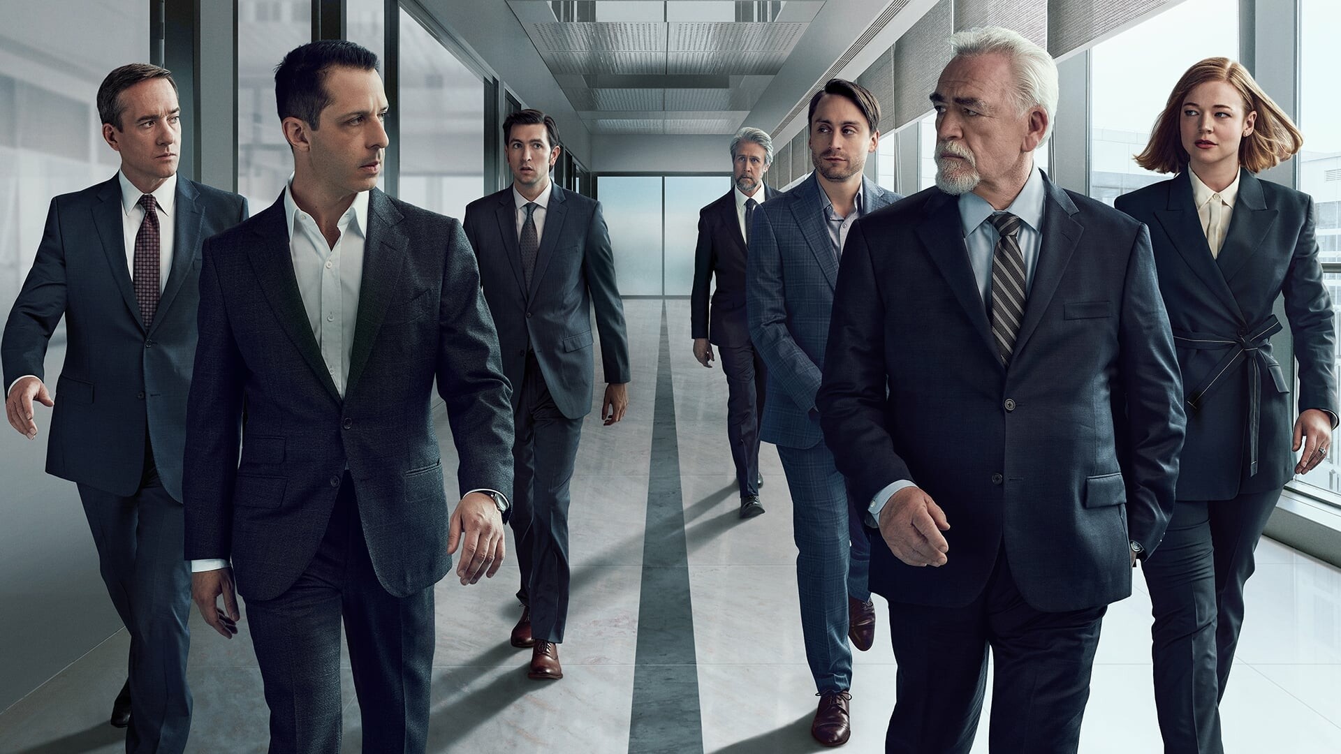 Succession (TV Series): An American satirical comedy-drama television series, created by Jesse Armstrong. 1920x1080 Full HD Wallpaper.