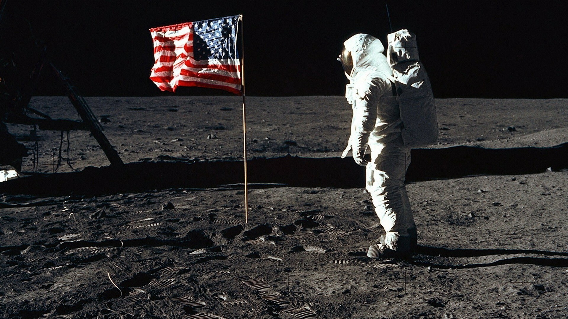Apollo 11: The first people on the Moon, Neil Armstrong, Buzz Aldrin. 1920x1080 Full HD Wallpaper.