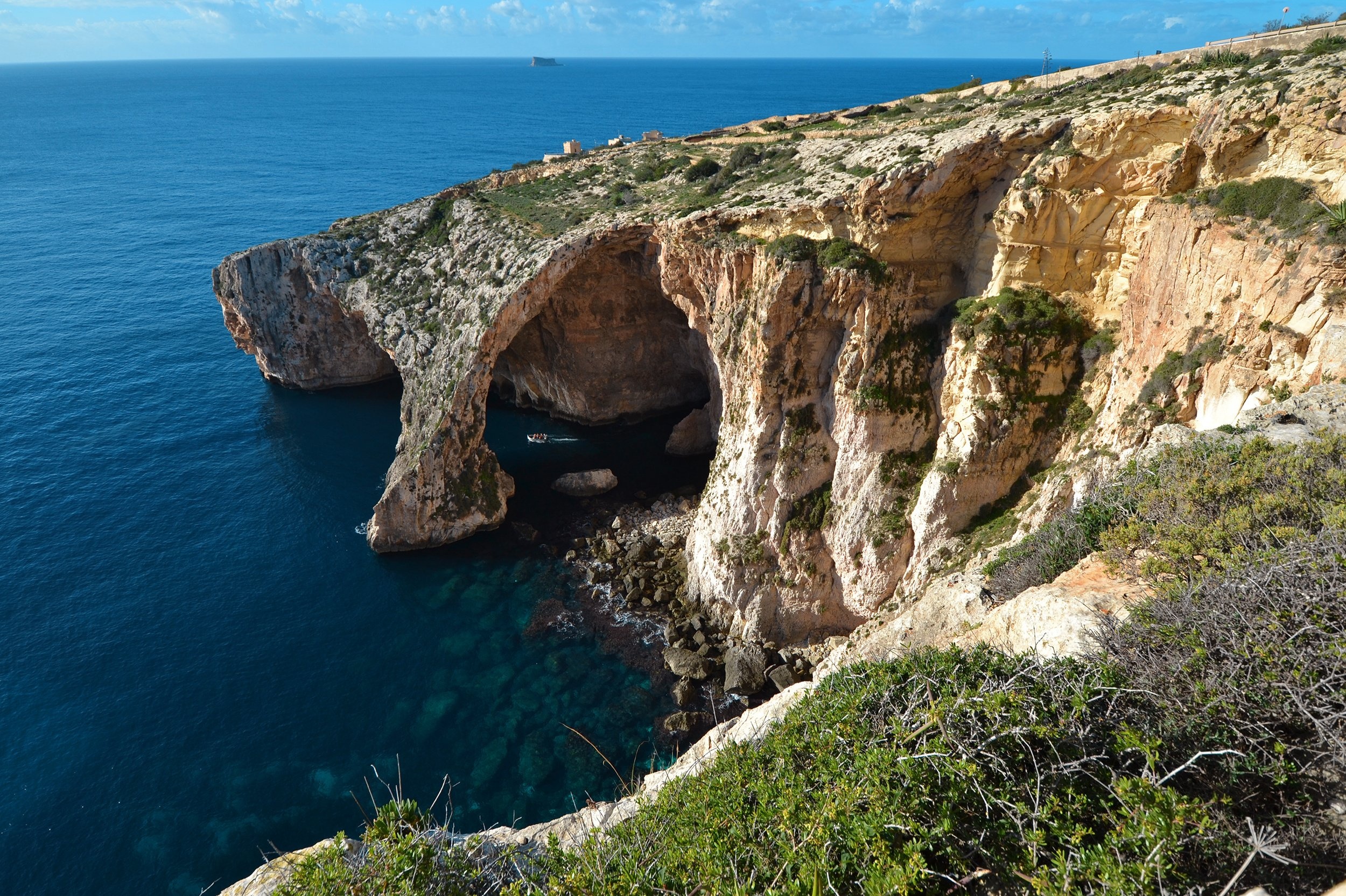 Malta, Blue Grotto, Natural wonder, Scenic beauty, 2500x1670 HD Desktop