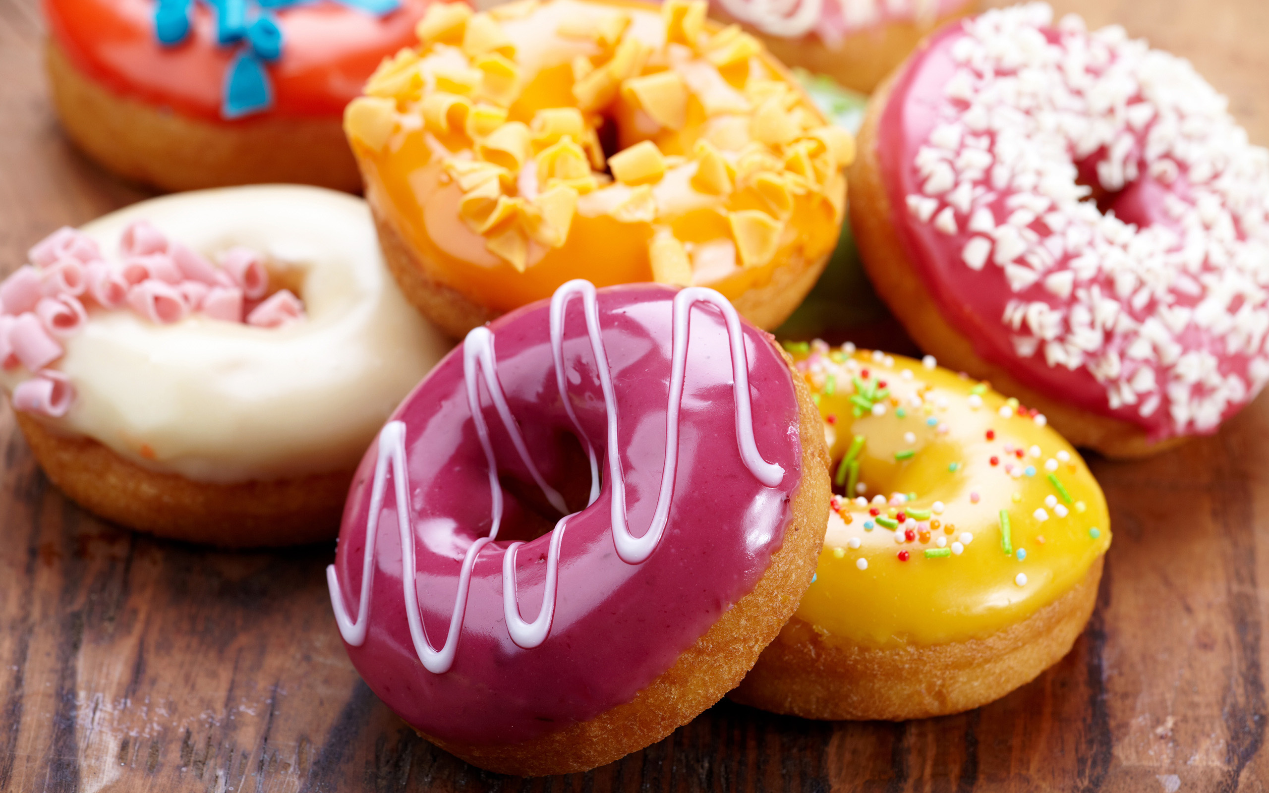 Donut: Doughnuts, Baked goods, Colorful. 2560x1600 HD Wallpaper.