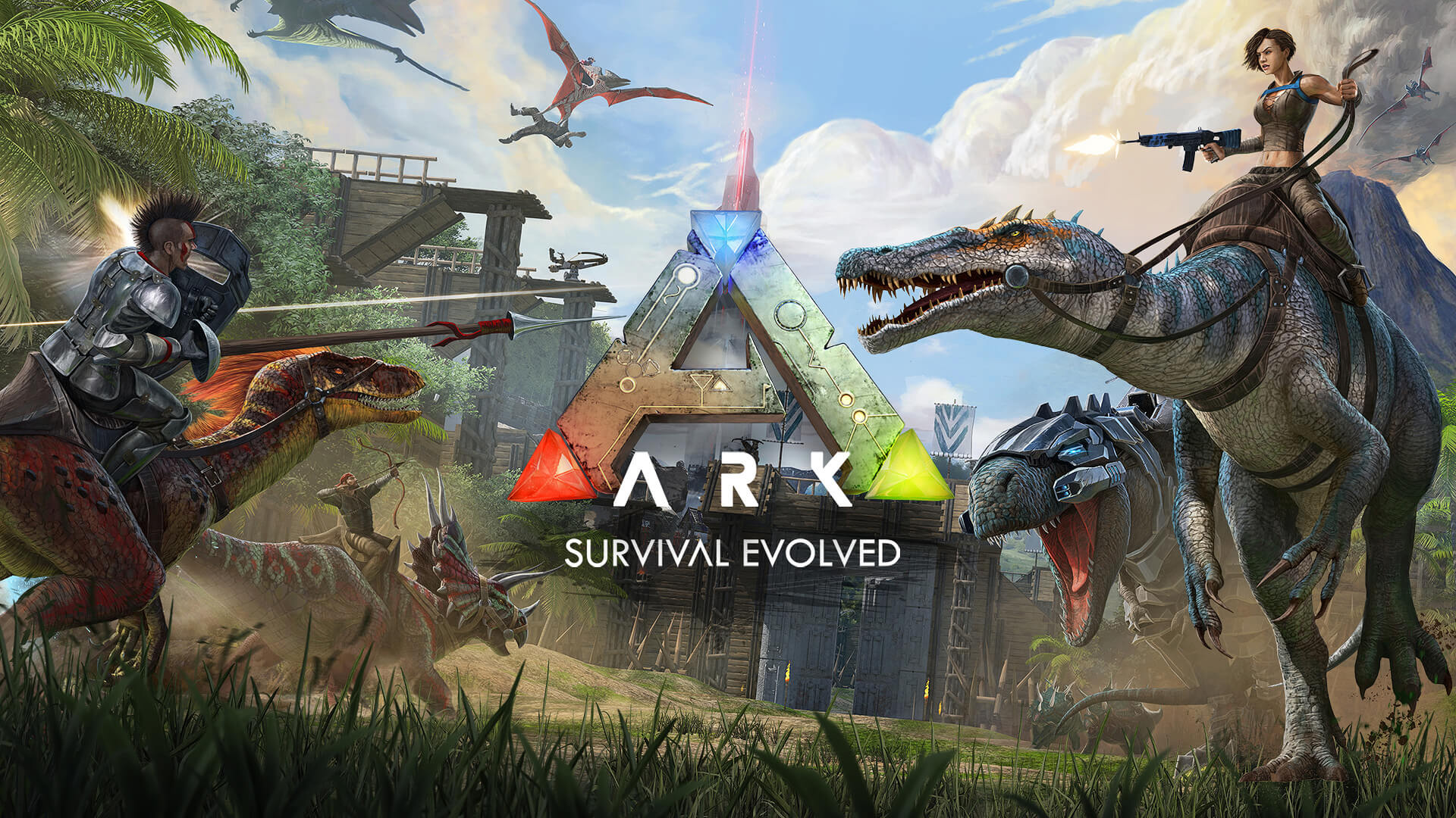 ARK: Survival Evolved: A primeval remain alive game developed by Studio Wildcard. 1920x1080 Full HD Wallpaper.
