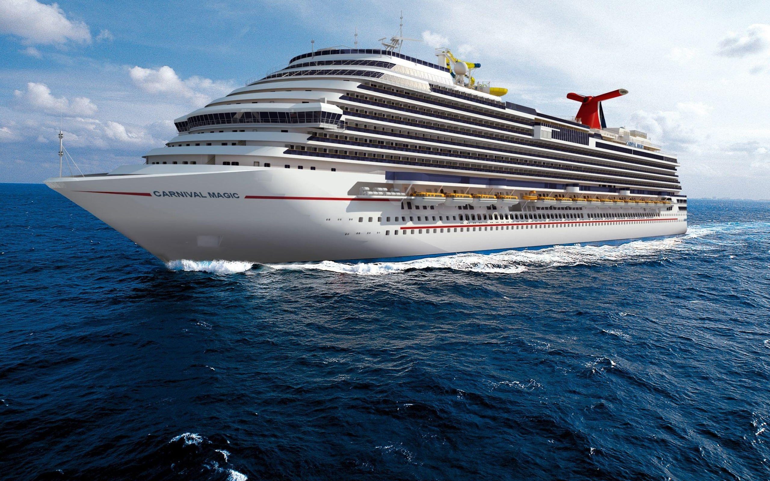 Cruiser (Ship): Carnival Magic, A Dream-class cruise liner, Entered service on 1 May 2011. 2560x1600 HD Background.
