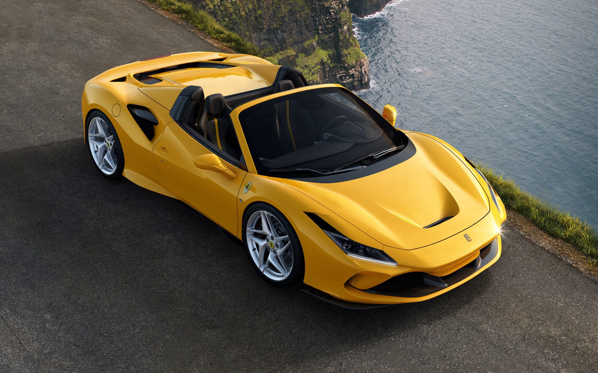 Ferrari F8, Off-road car, Yellow car, Widescreen background, 1920x1200 HD Desktop