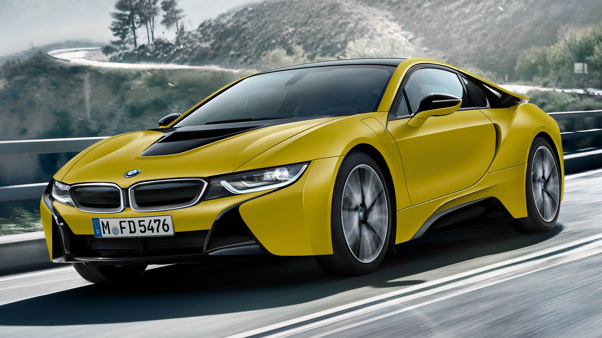 2018 BMW i8 Protonic Frozen Yellow, Exotic wallpapers, Exceptional performance, Rare beauty, Innovative design, 1920x1080 Full HD Desktop