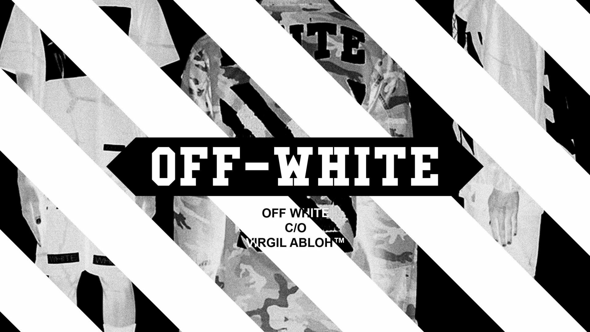 Off-White: An Italian streetwear and luxury fashion label, Monochrome. 1920x1080 Full HD Background.