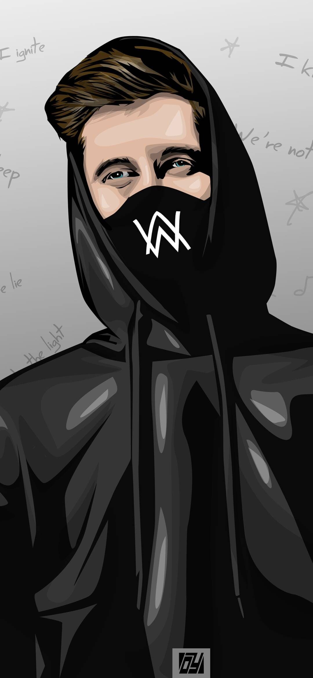 Alan Walker: Signed up to Greve’s music company MER, 2015. 1080x2340 HD Background.
