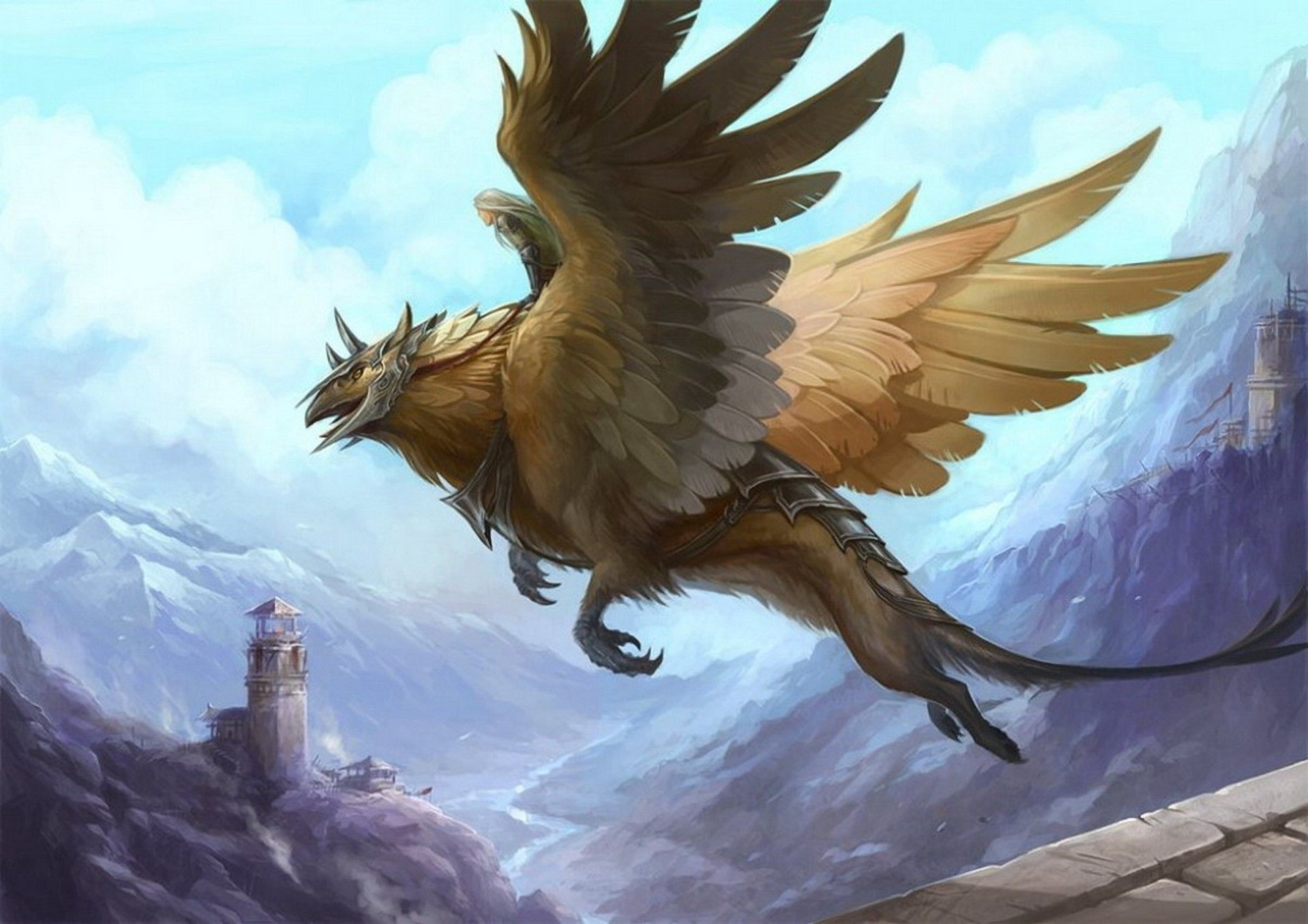 Griffins, Mythical creatures, Fantasy creatures, Magical beings, 1920x1360 HD Desktop