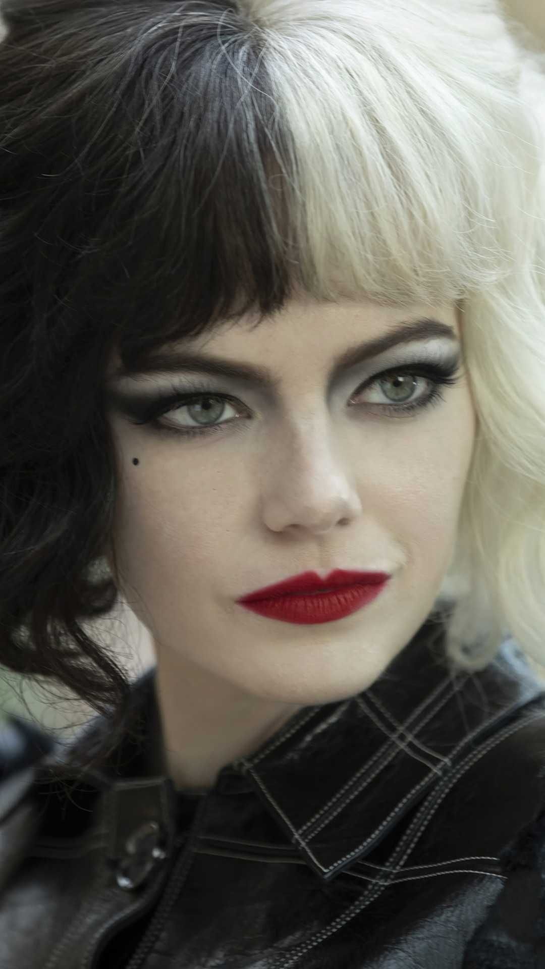 Emma Stone, Cruella, Wallpapers, Makeup, 1080x1920 Full HD Phone
