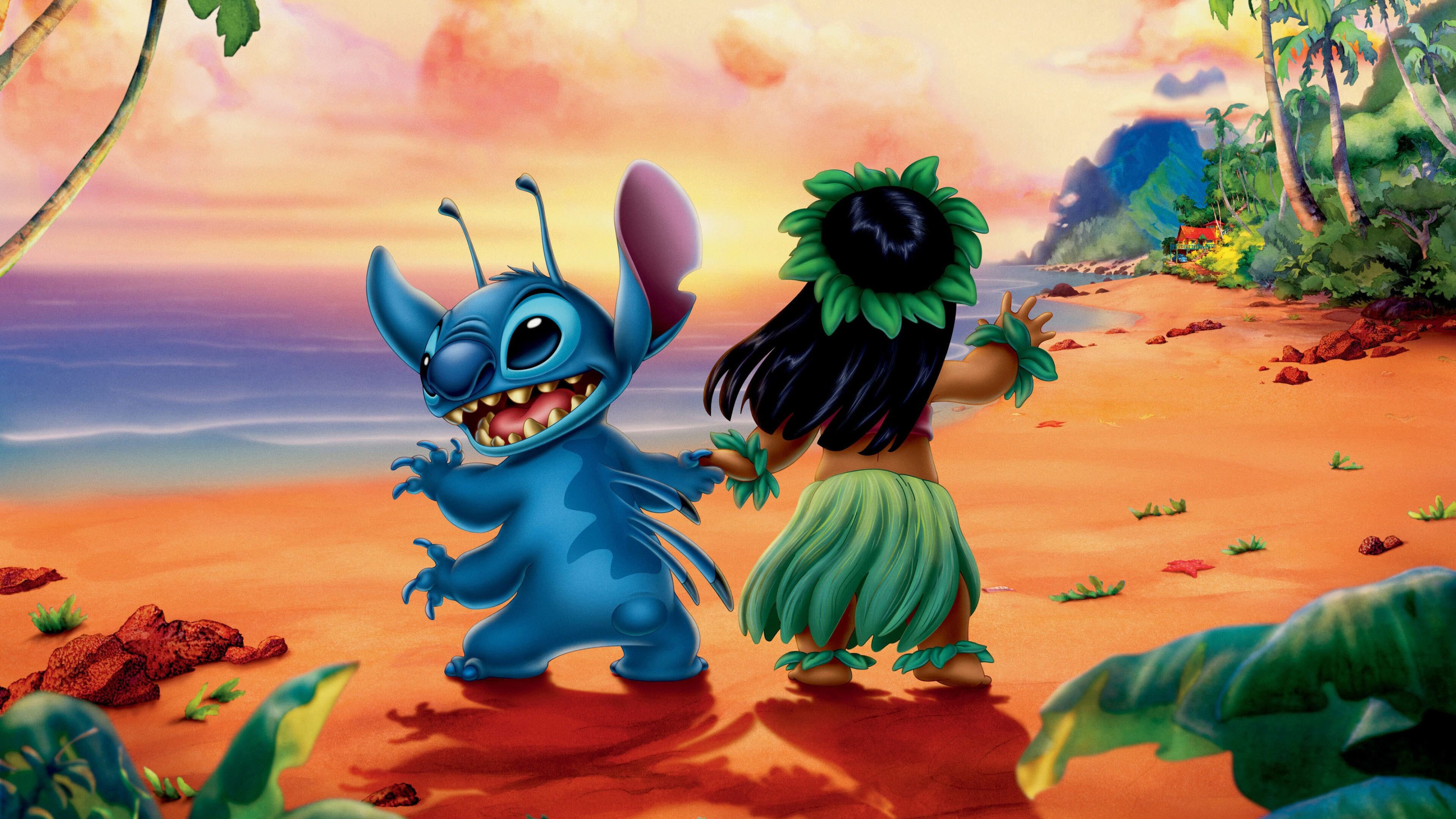 Lilo and Stitch: An American animated television series produced by Walt Disney Television Animation. 3840x2160 4K Wallpaper.