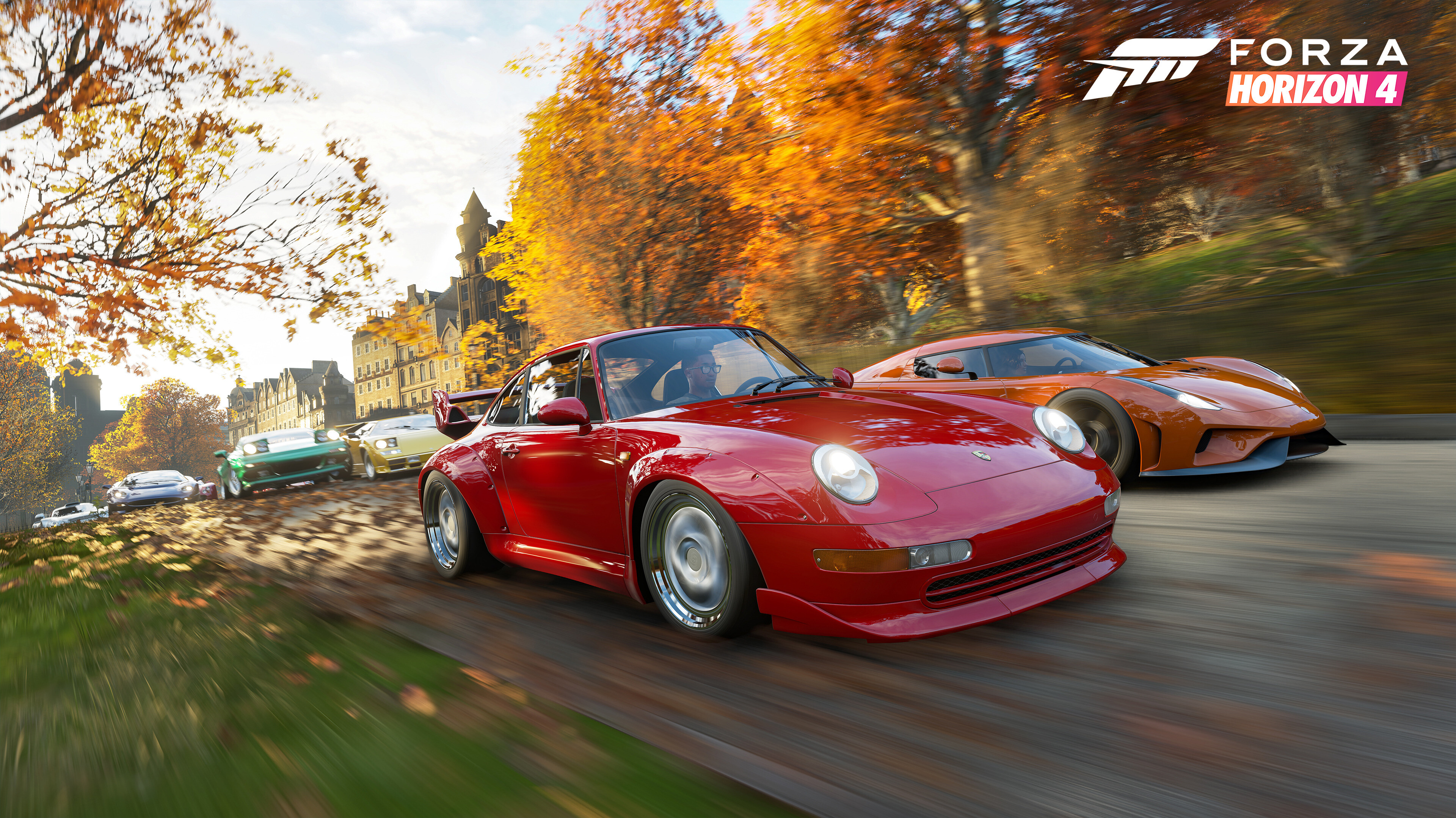 Forza Horizon: Racing simulator, Xbox One games. 3840x2160 4K Background.
