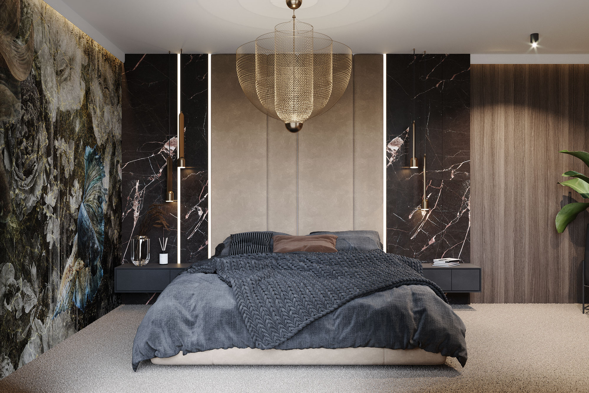 Archideal Tecnografica, Bedroom design, Modern elegance, Harmonious lighting, 2000x1340 HD Desktop