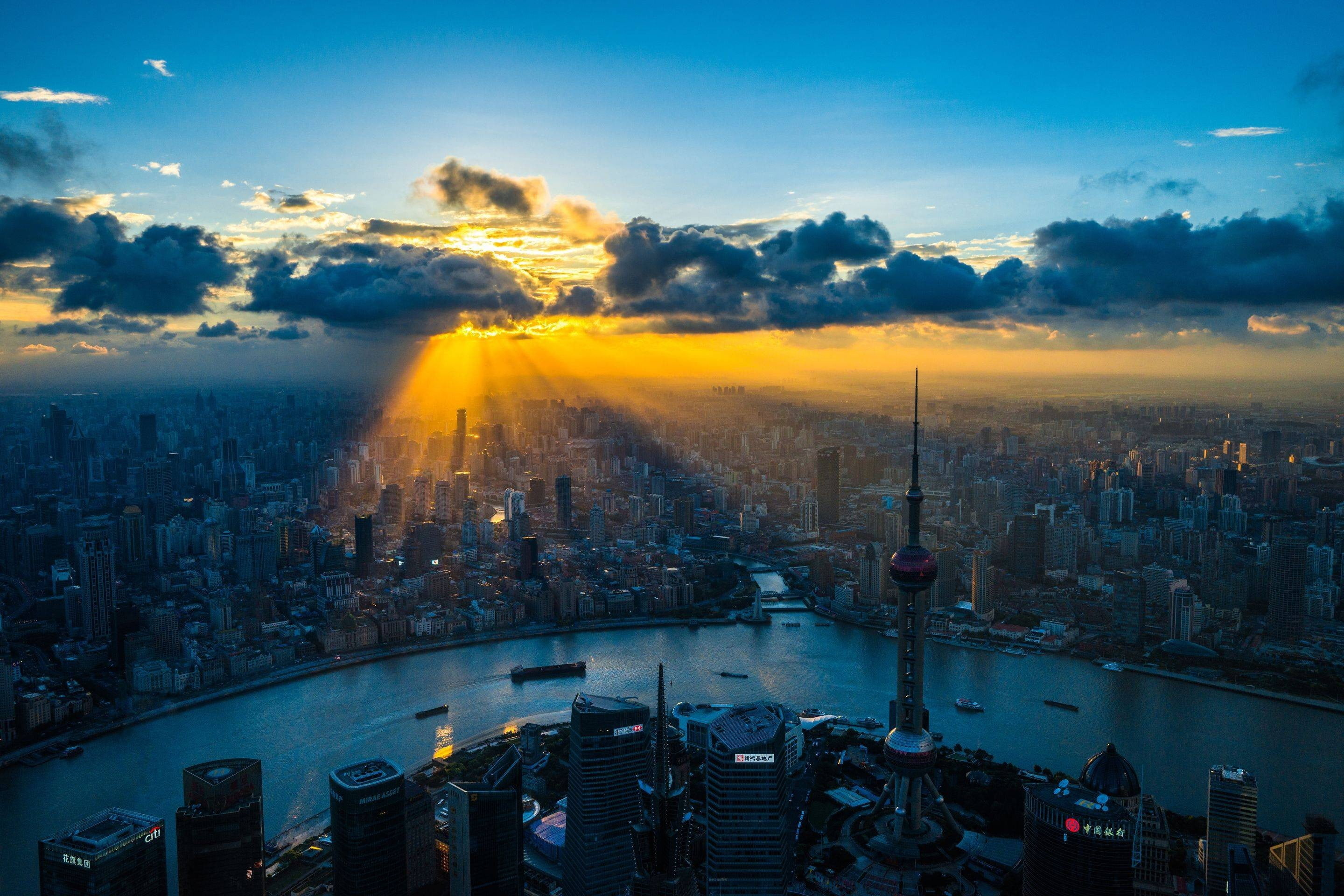 Yangtze River, Cityscape, Shanghai, Daylight, 2880x1920 HD Desktop