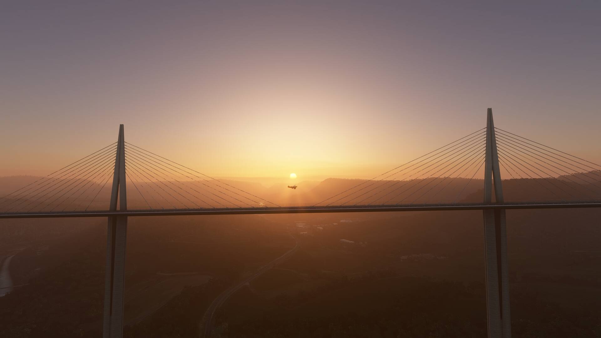 Millau Bridge, Nvidia weekly prize, Aerial screenshot challenge, Flightsim communities, 1920x1080 Full HD Desktop