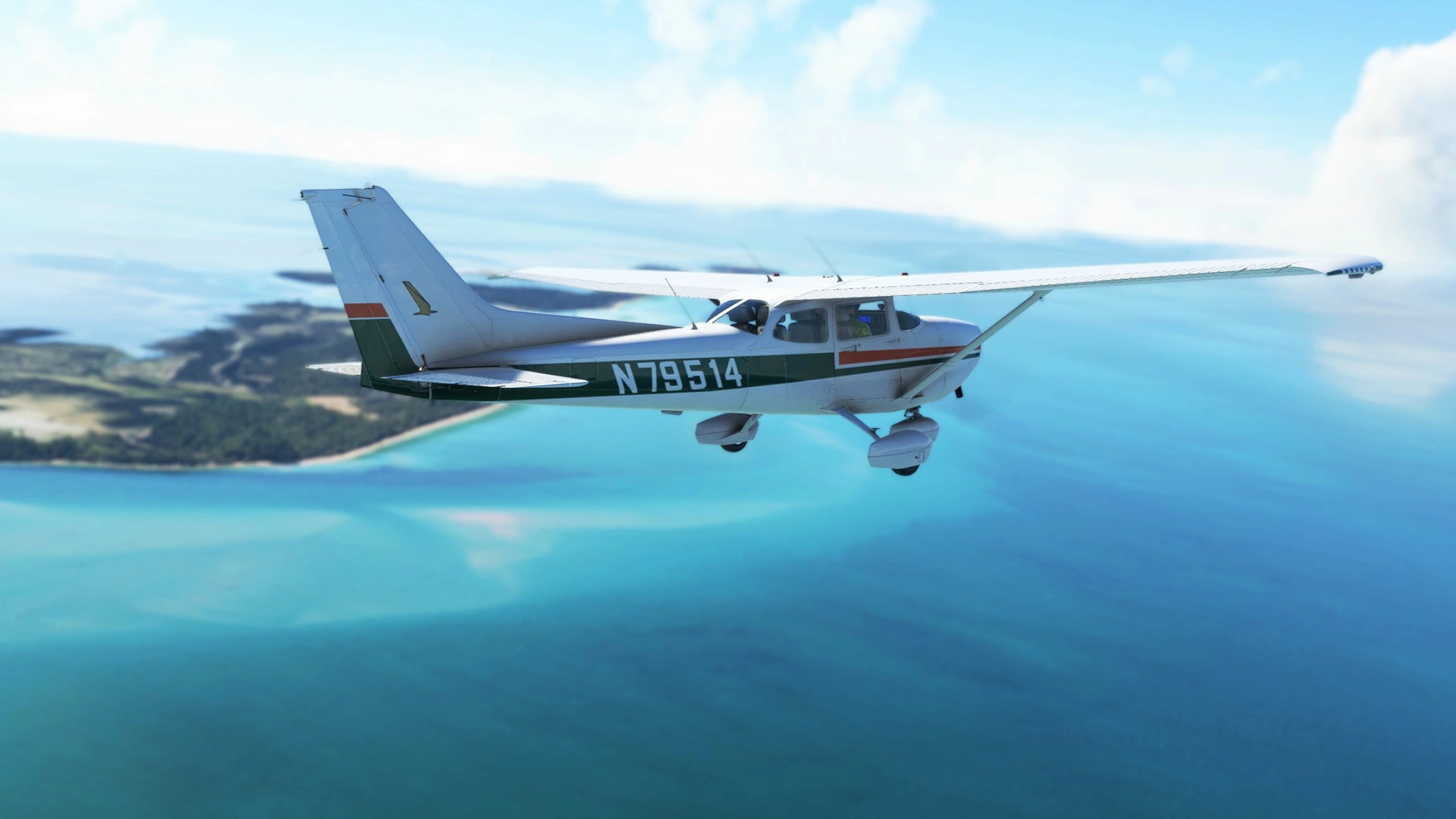 Cessna 172 Travel, N79514 photos, Microsoft Flight Simulator, Airplane database, 2560x1440 HD Desktop