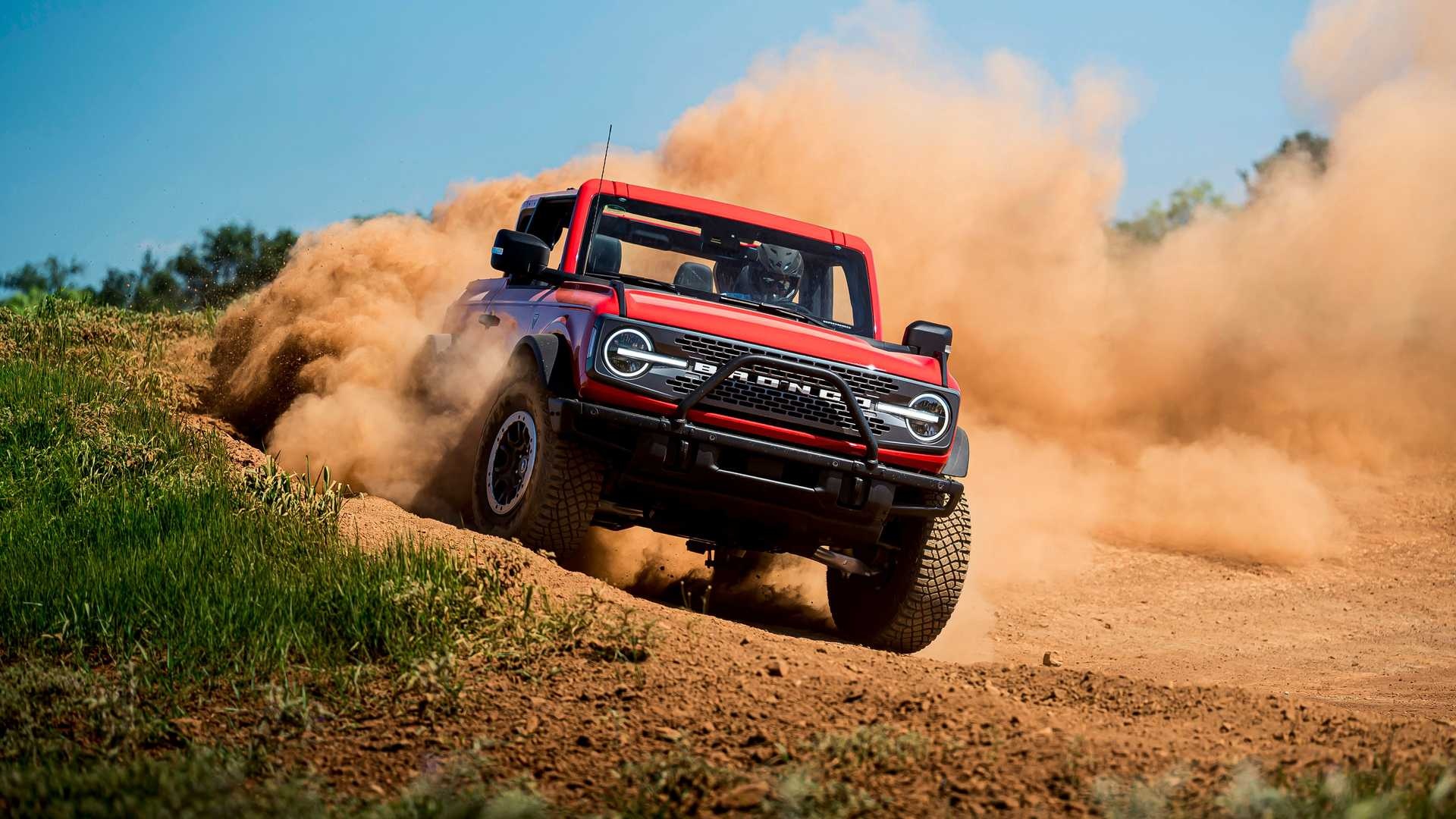 Ford Bronco: Bronco Sport, The World’s Best Drivers, Purpose-Built Cars, Speed Cornering, All-Terrain Vehicle. 1920x1080 Full HD Background.