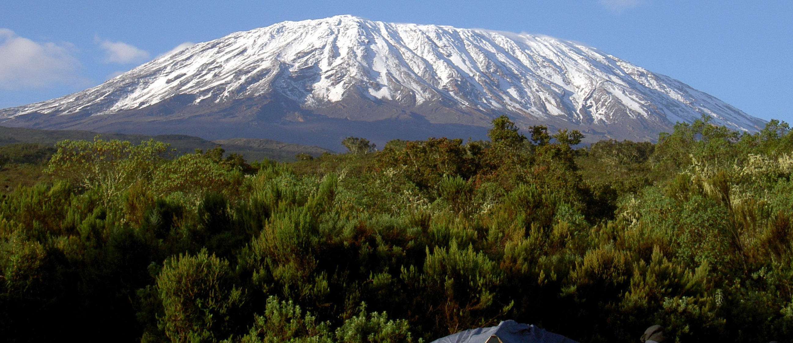 Mount Kilimanjaro, Popular travel destination, Stunning landscapes, Tanzania, 2600x1130 Dual Screen Desktop