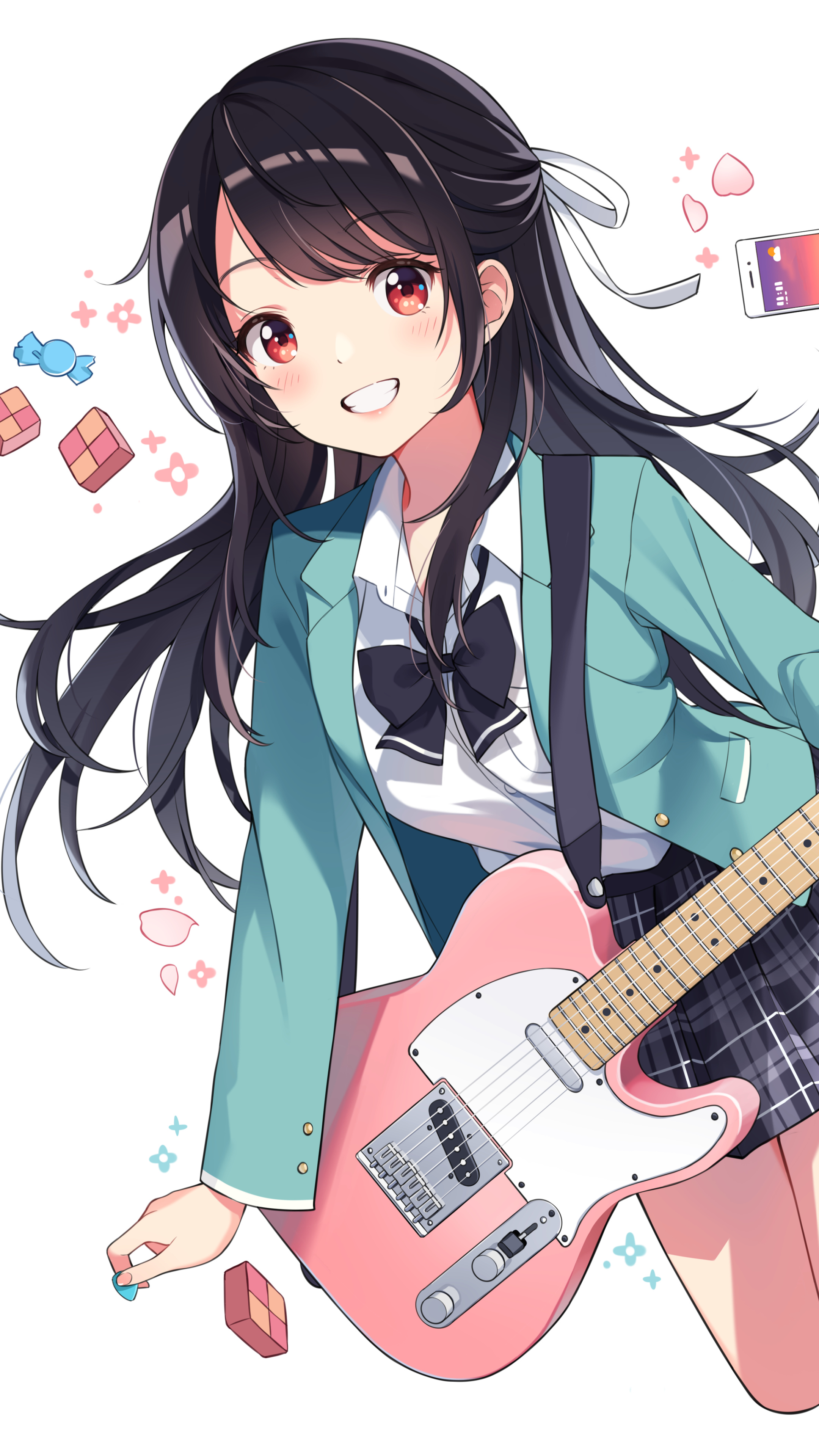 Anime girl, Musical talent, Mobile wallpapers, Abyss of melodies, 2160x3840 4K Handy