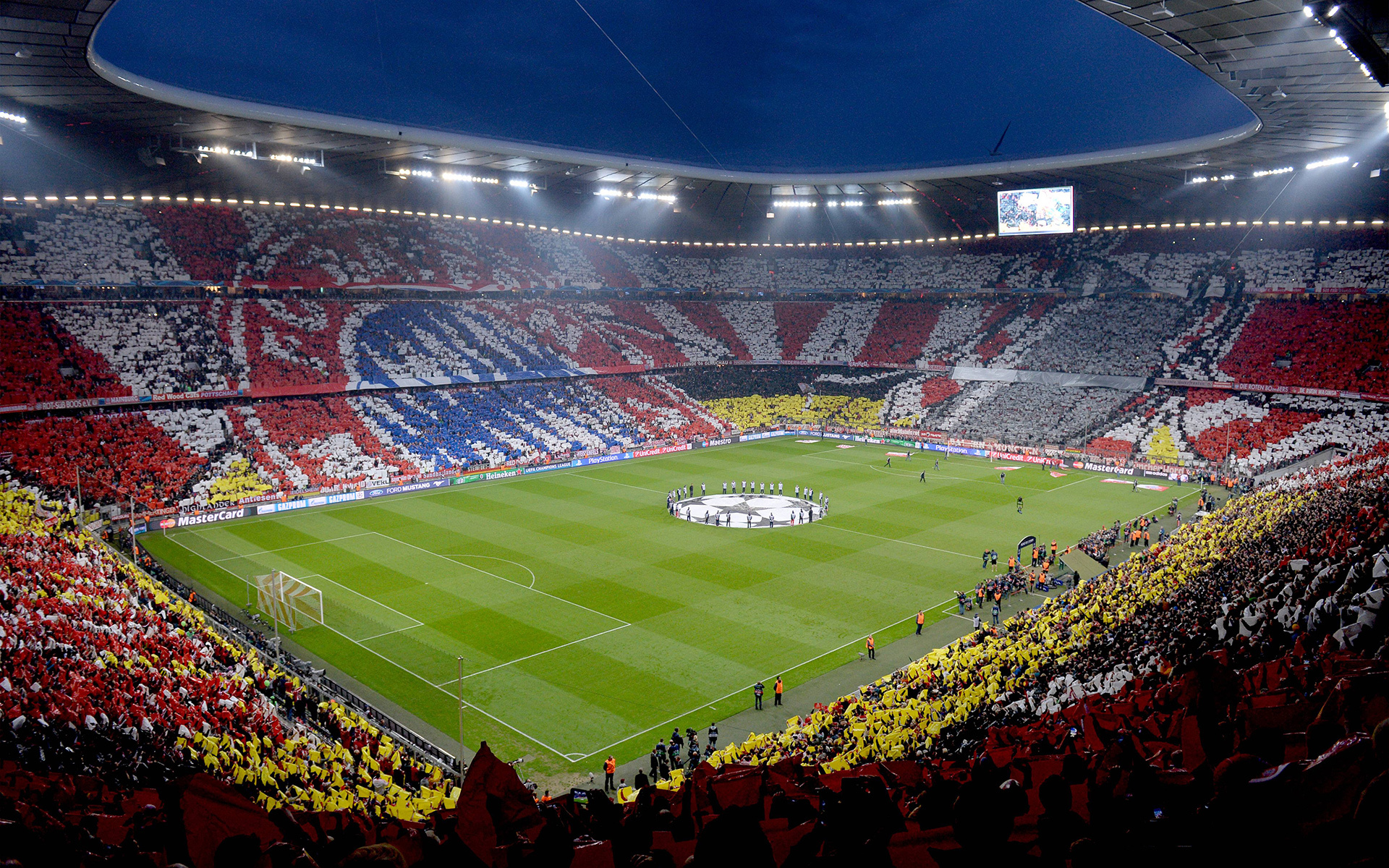 Bayern Munchen FC: Allianz Arena, Famous Landmark in Munich. 1920x1200 HD Background.