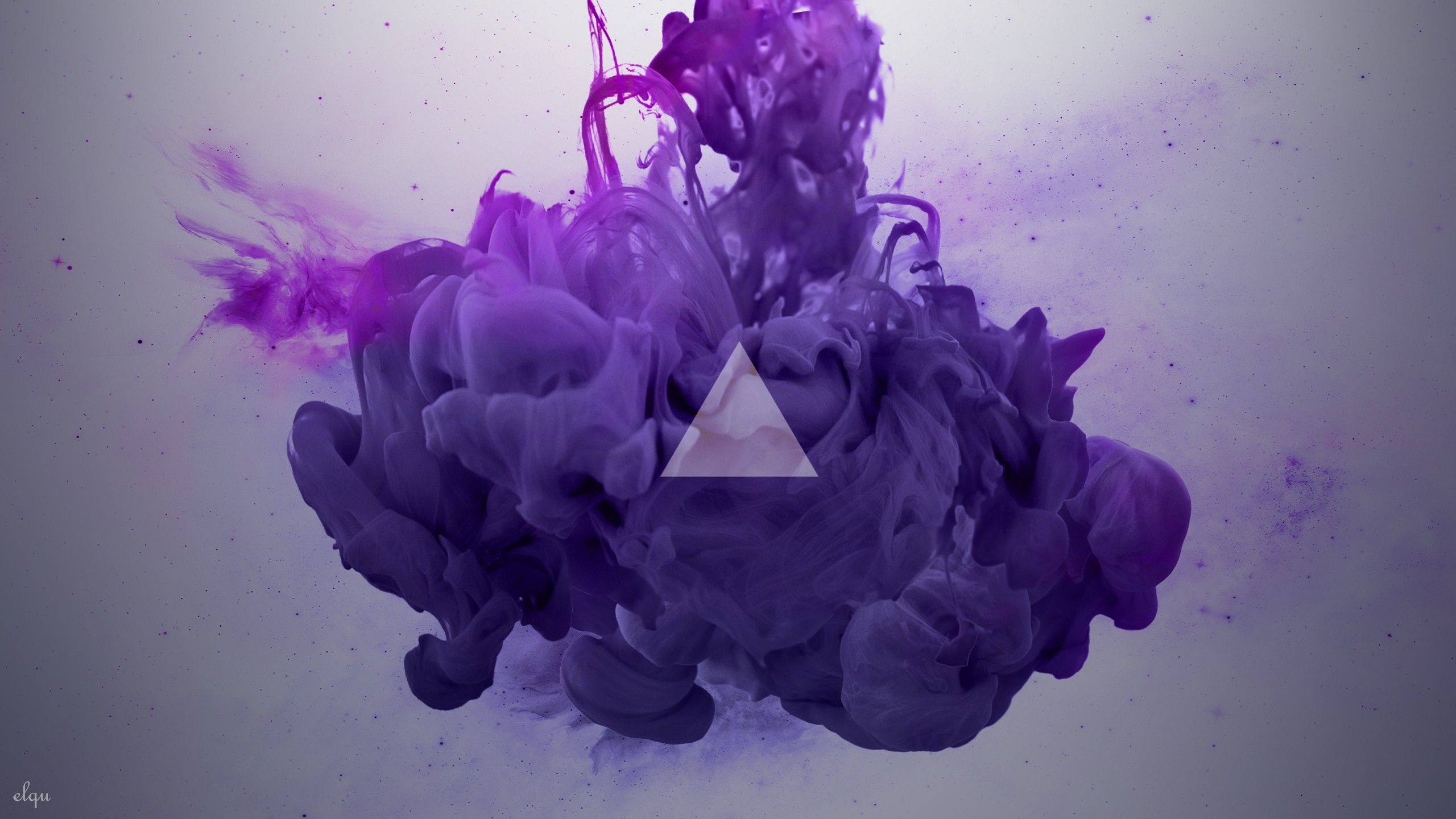Ink smoke, Abstract art, Shades of purple, Alberto Seveso, Mesmerizing fluidity, 2560x1440 HD Desktop