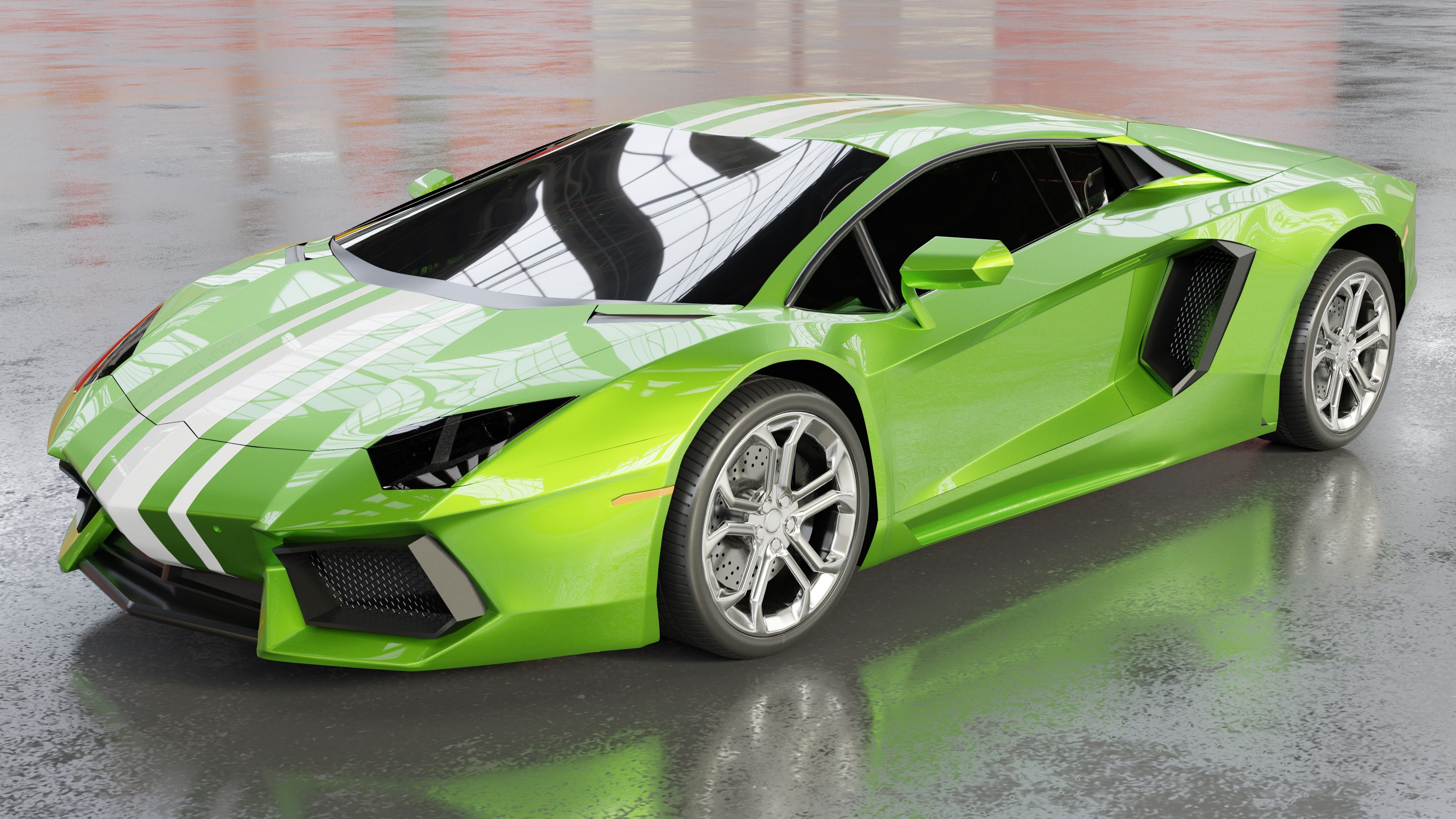 Lamborghini Aventador, Blender masterpiece, Finished project showcase, Artist community marvel, 3840x2160 4K Desktop