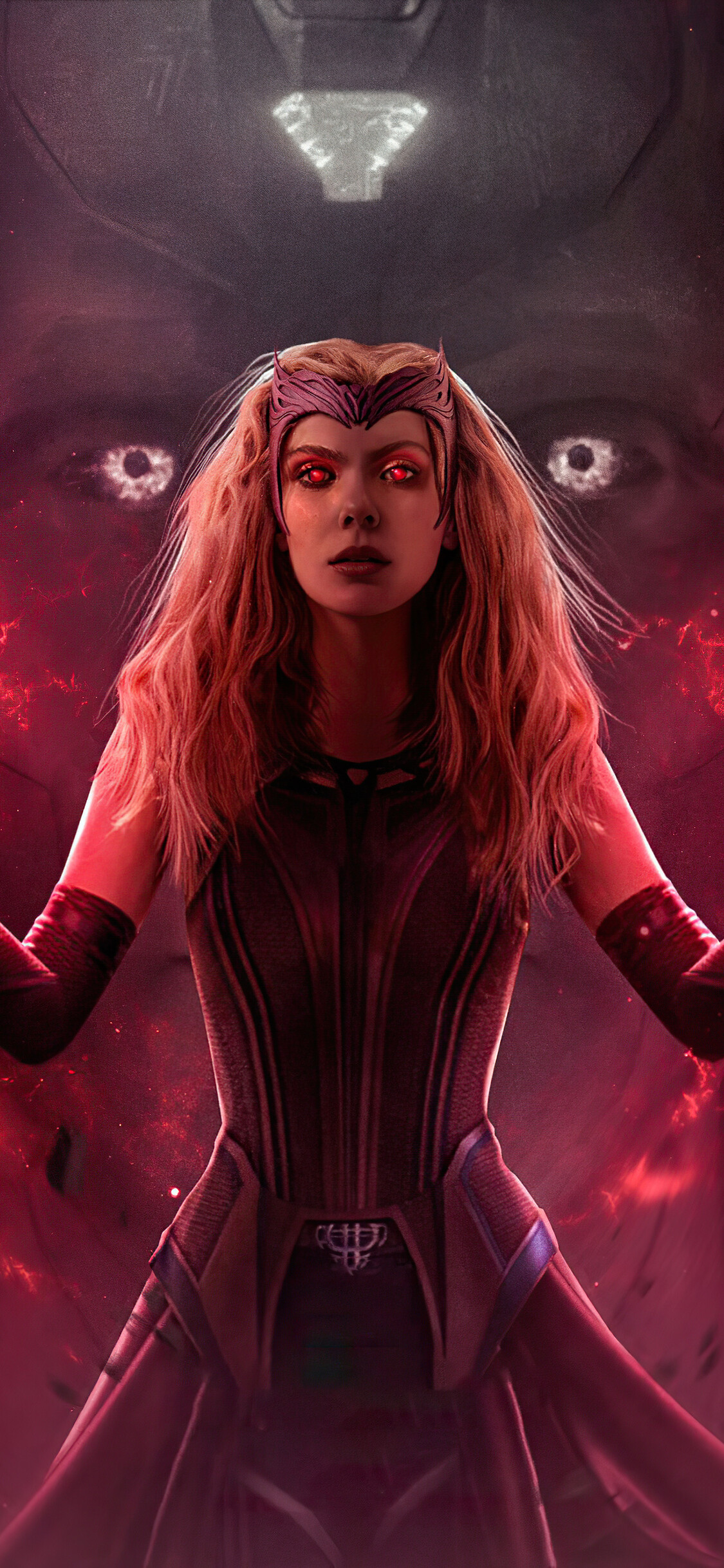 WandaVision: Scarlet Witch, The first series, and beginning, of Phase Four of the MCU. 1130x2440 HD Background.