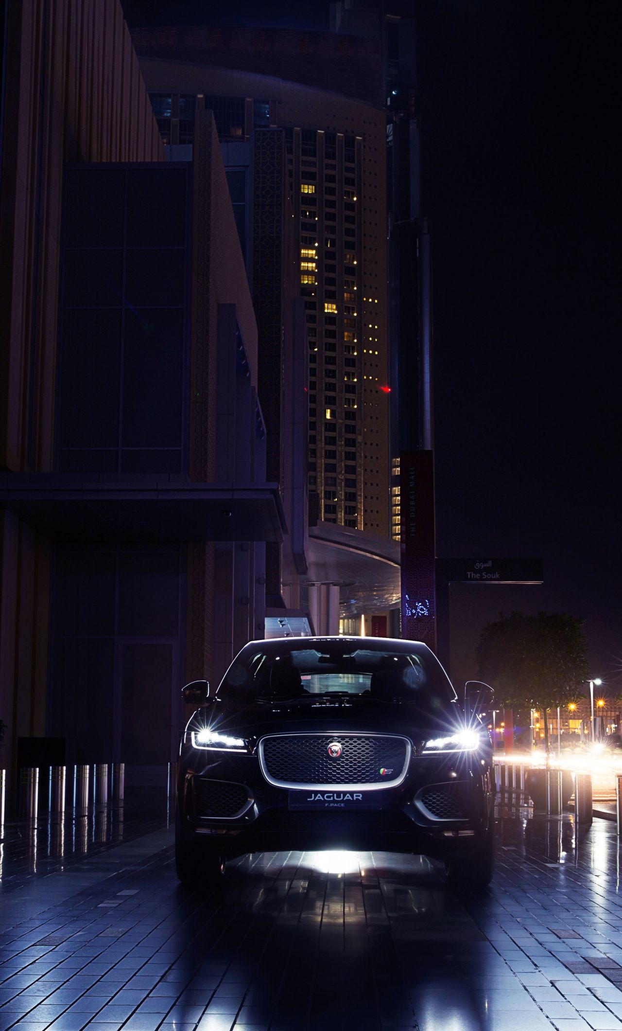 Jaguar F-PACE, Luxury Sedan, Dark wallpaper, Jaguar car, 1280x2120 HD Handy