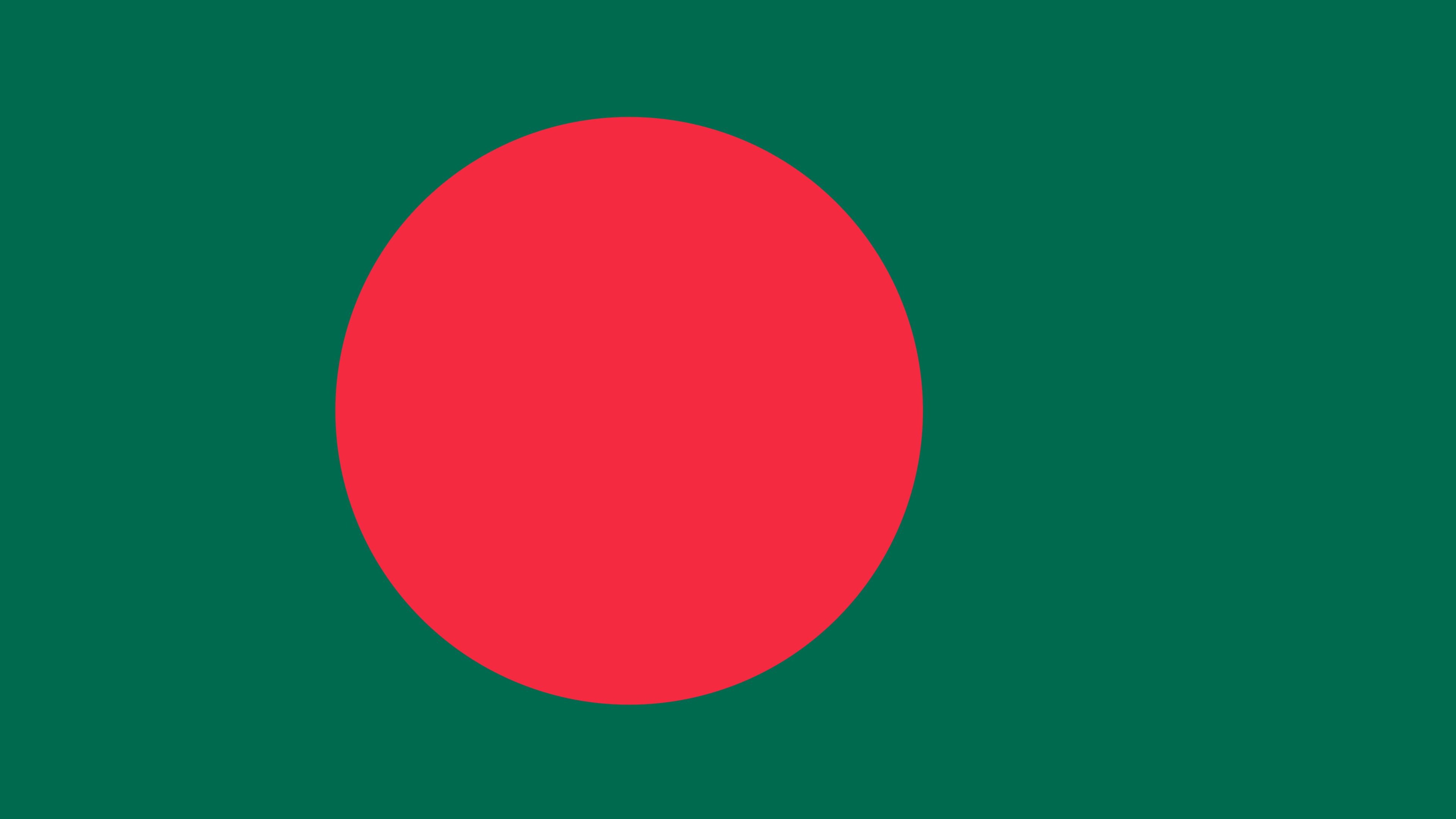 Bangladesh: A country in South Asia, The national flag. 3840x2160 4K Background.