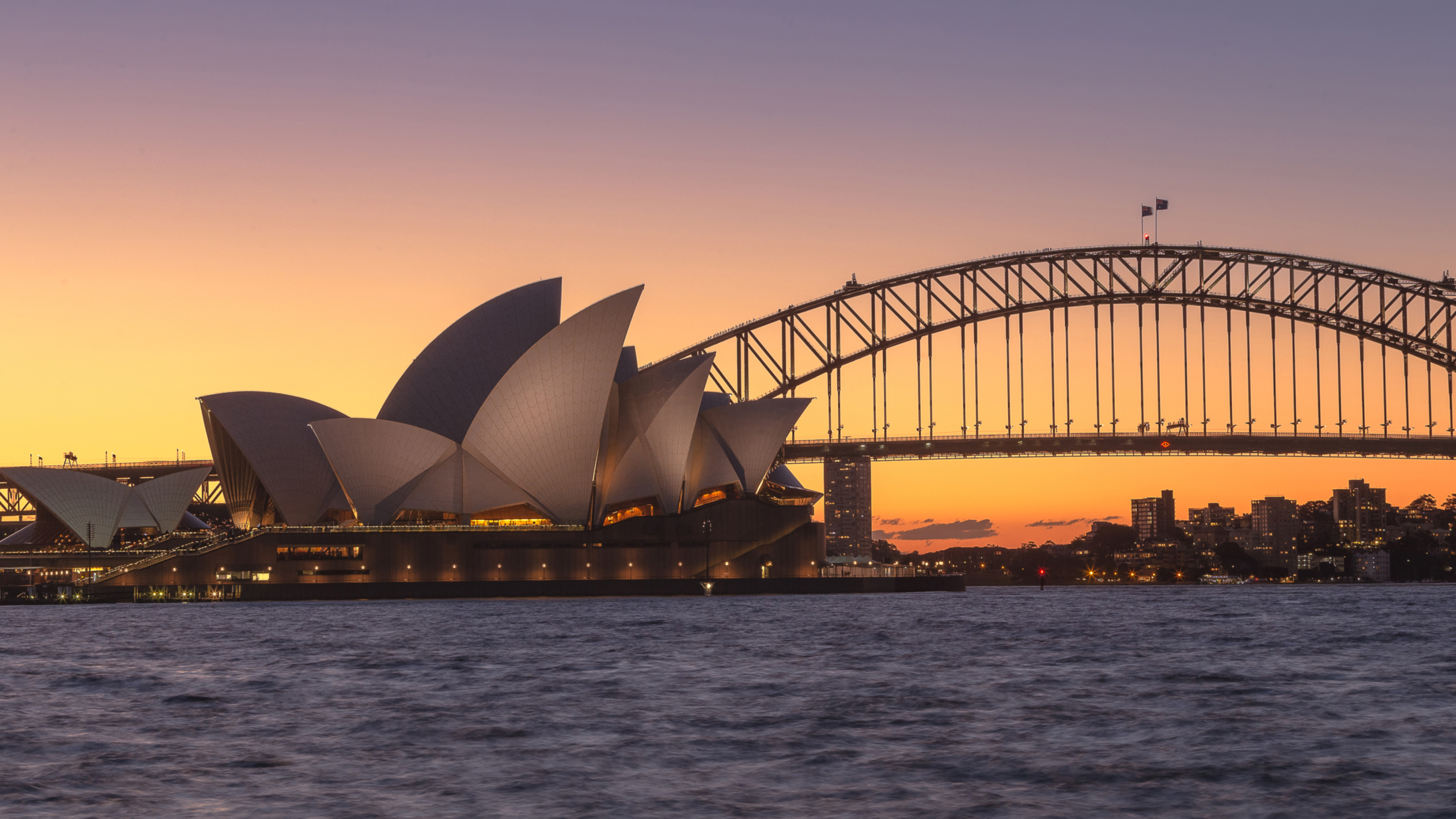 Sydney: Opera House, An art center, New South Wales, Australia. 3840x2160 4K Wallpaper.