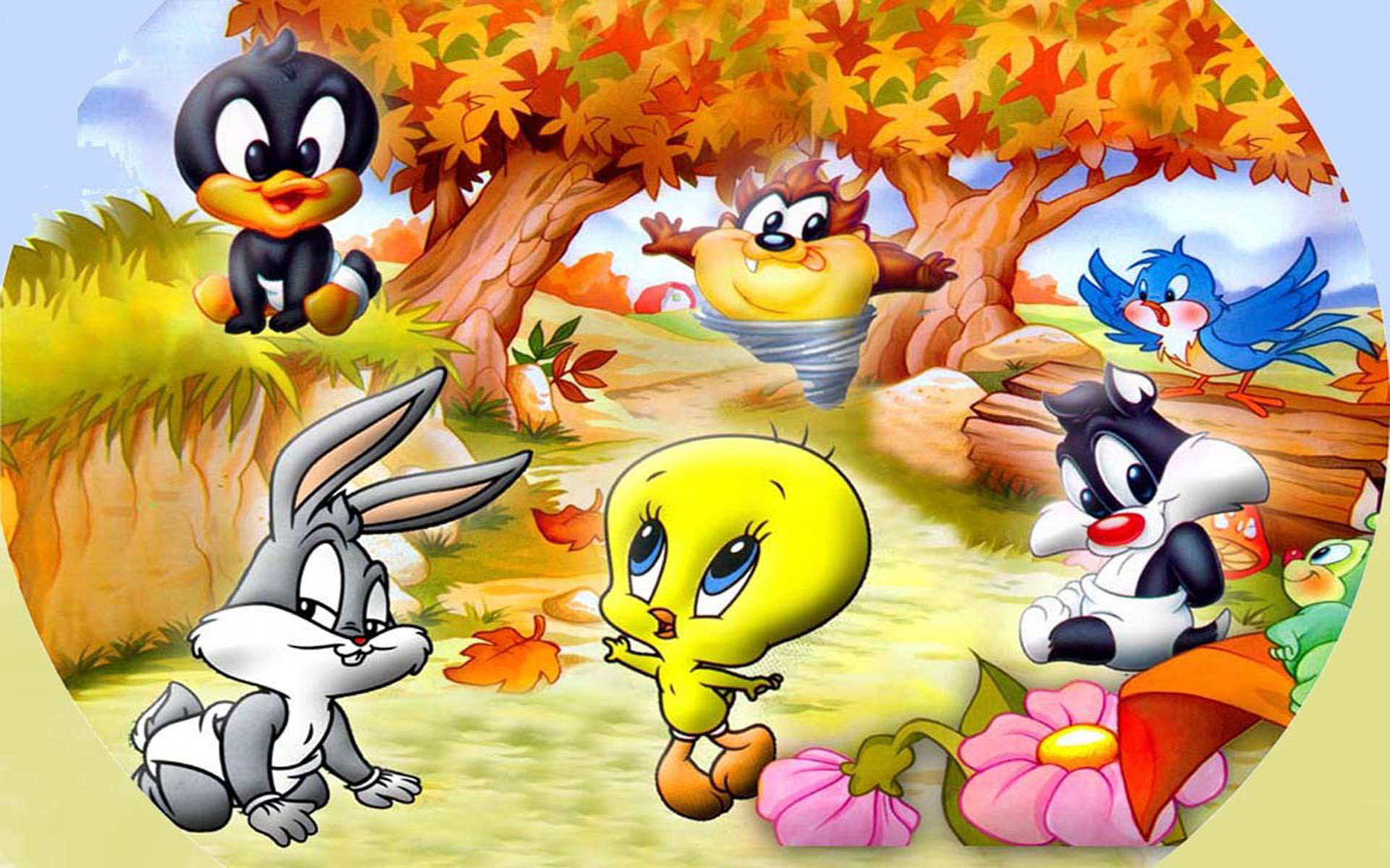 Looney Tunes characters, Baby Tweety, Daffy Duck, Bugs Bunny, 1920x1200 HD Desktop