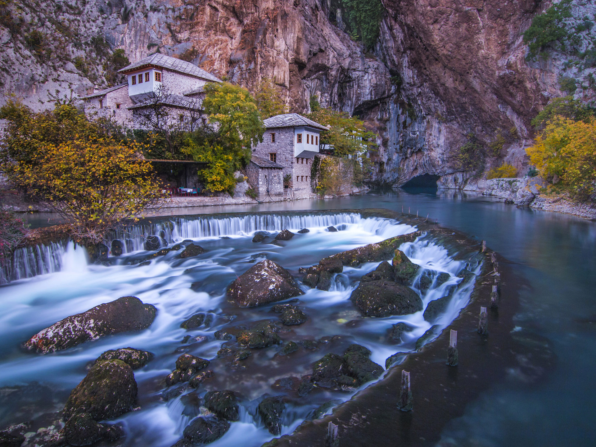 Blagaj tekija, Beautiful monastery, Buna river, Mostar, 1920x1440 HD Desktop