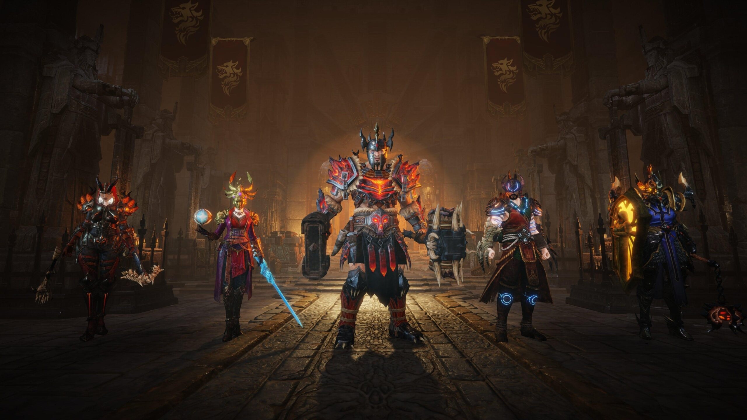 Diablo Immortal: 30 million downloads by the end of July 2022, Android and iOS devices. 2560x1440 HD Background.