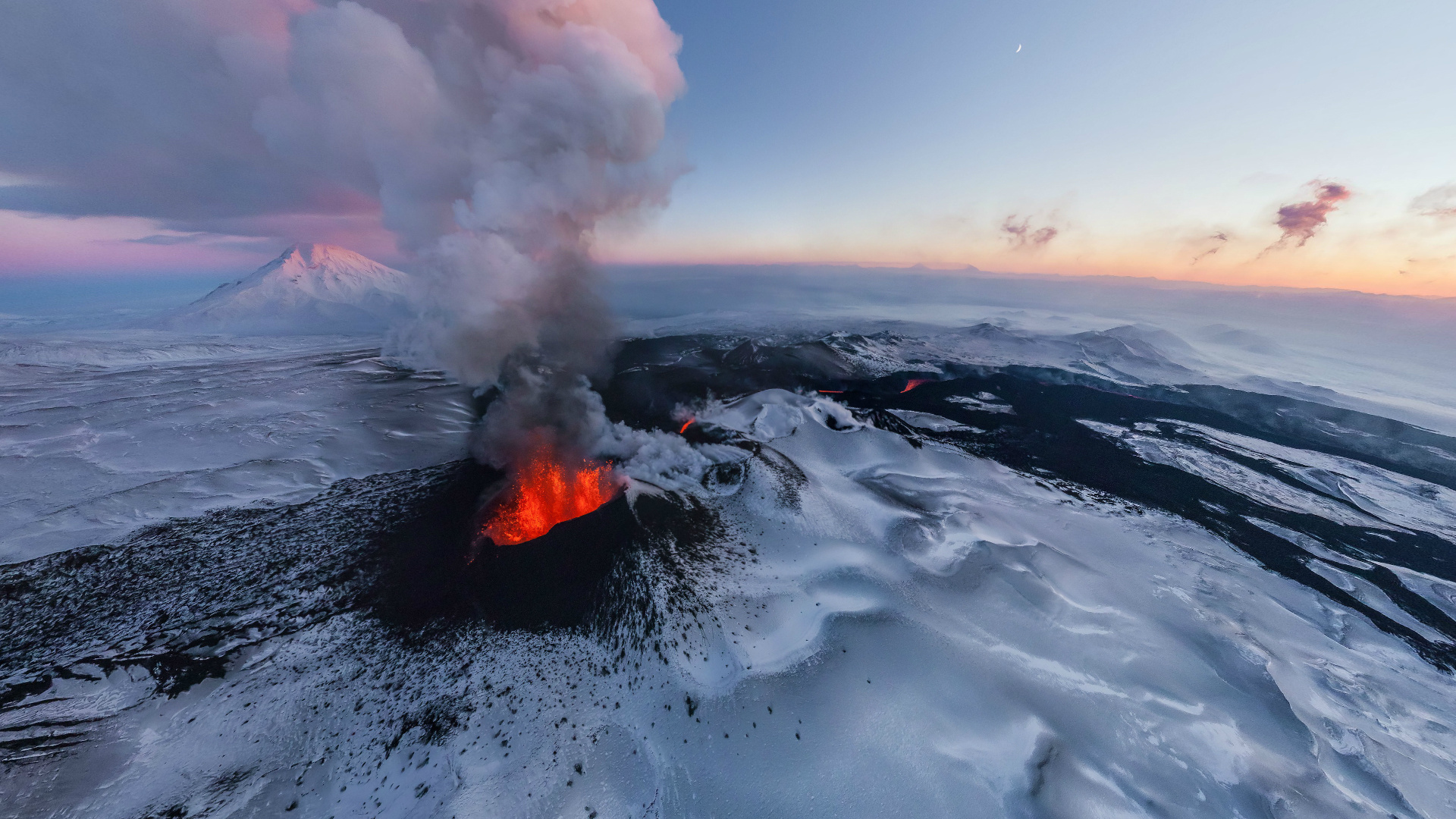 Impressive volcanic landscapes, Breath-taking vistas, Nature's geological masterpiece, Volcanic majesty, 1920x1080 Full HD Desktop