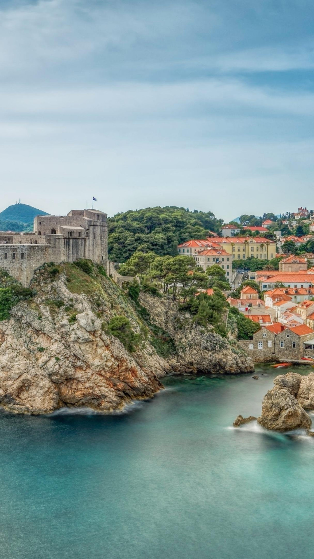 Croatia: Croatian coastline, The east side of the Adriatic Sea. 1080x1920 Full HD Background.