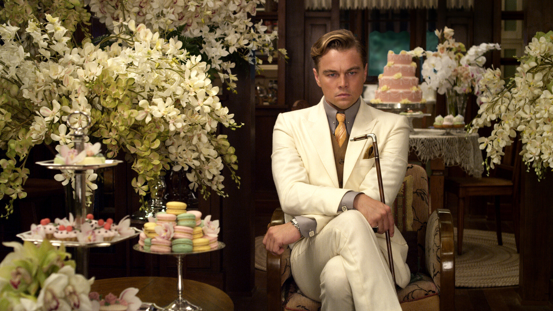 The Great Gatsby: The mysterious and affluent Jay, A 2013 historical romantic drama film. 1920x1080 Full HD Background.