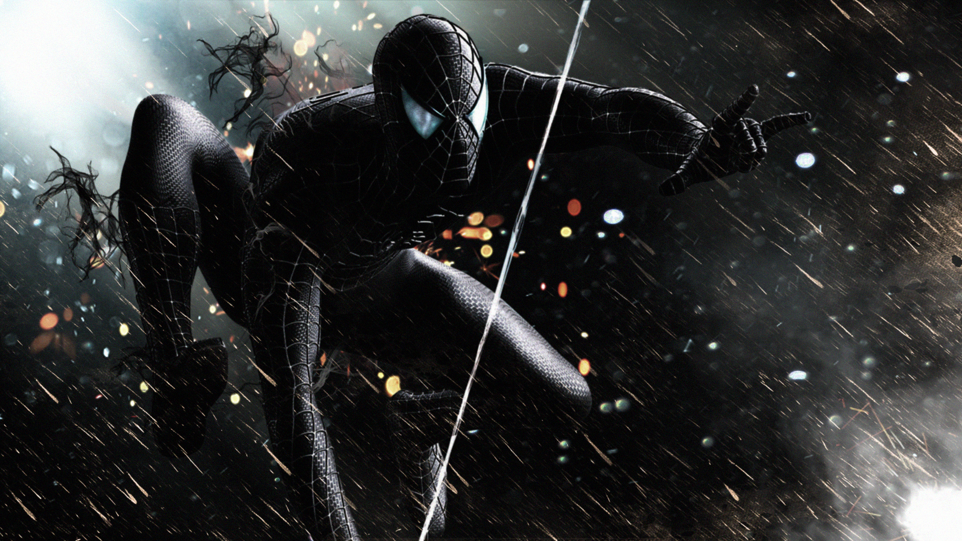 Black Spider-Man, Superhero wallpapers, 4K images, Powerful character, 1920x1080 Full HD Desktop