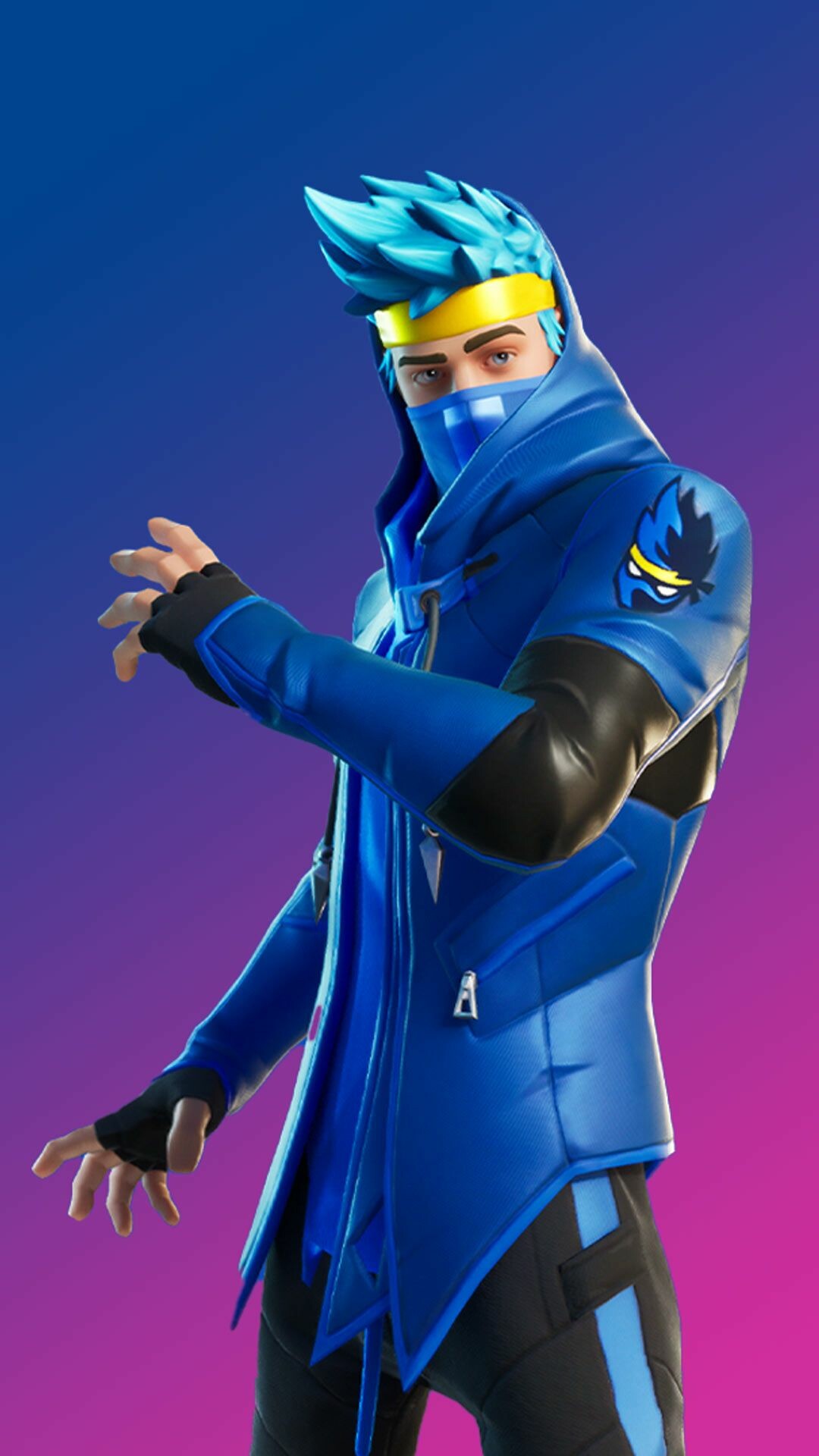 Fortnite: Ninja Skin, An Icon Series Outfit in Battle Royale, that can be purchased in the Item Shop. 1080x1920 Full HD Wallpaper.