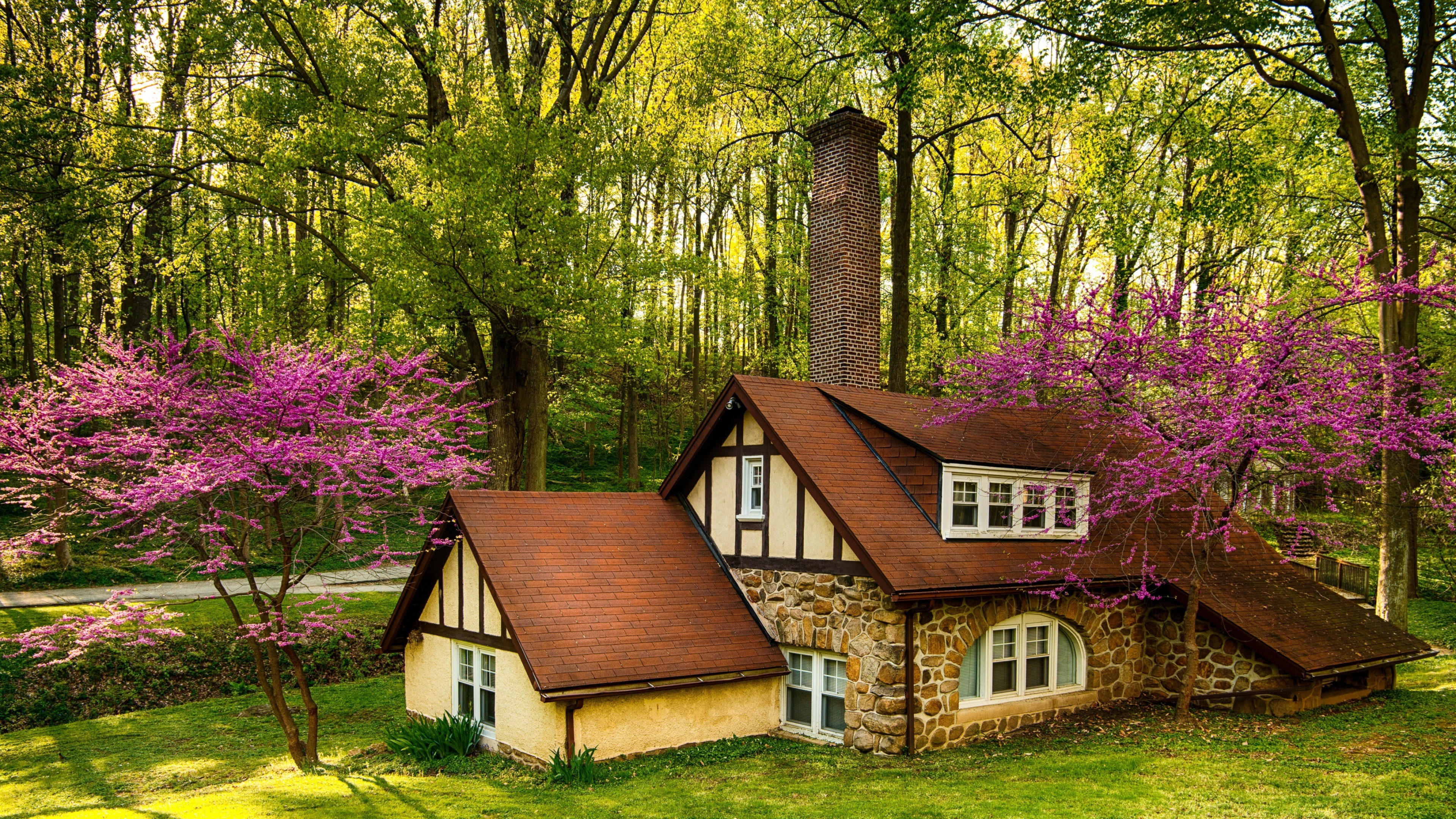 Country house, Beautiful backgrounds, Architectural grace, Home sweet home, 3840x2160 4K Desktop