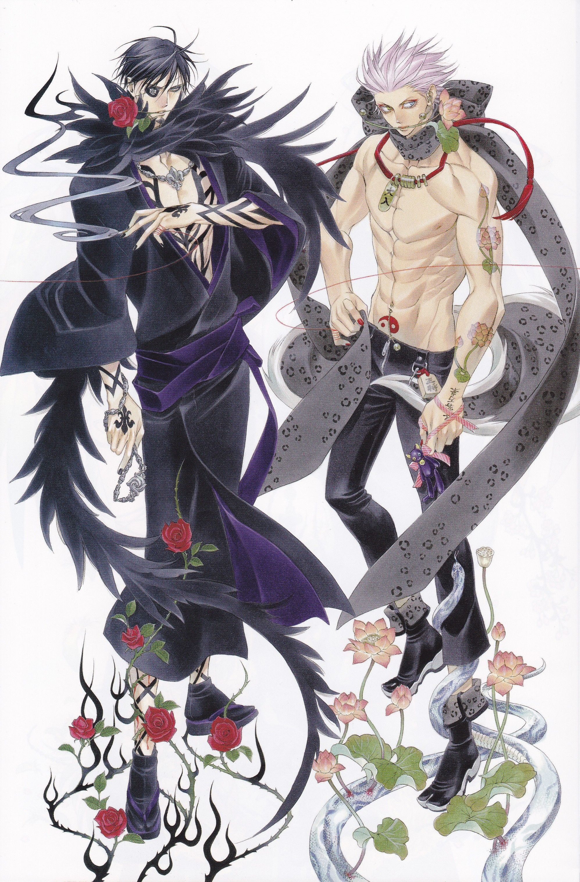 Gothic Anime: Zone-00, Renji Kurobara, The witch Hime Shirayuri's loyal servant and familiar, Senryou. 2000x3040 HD Wallpaper.