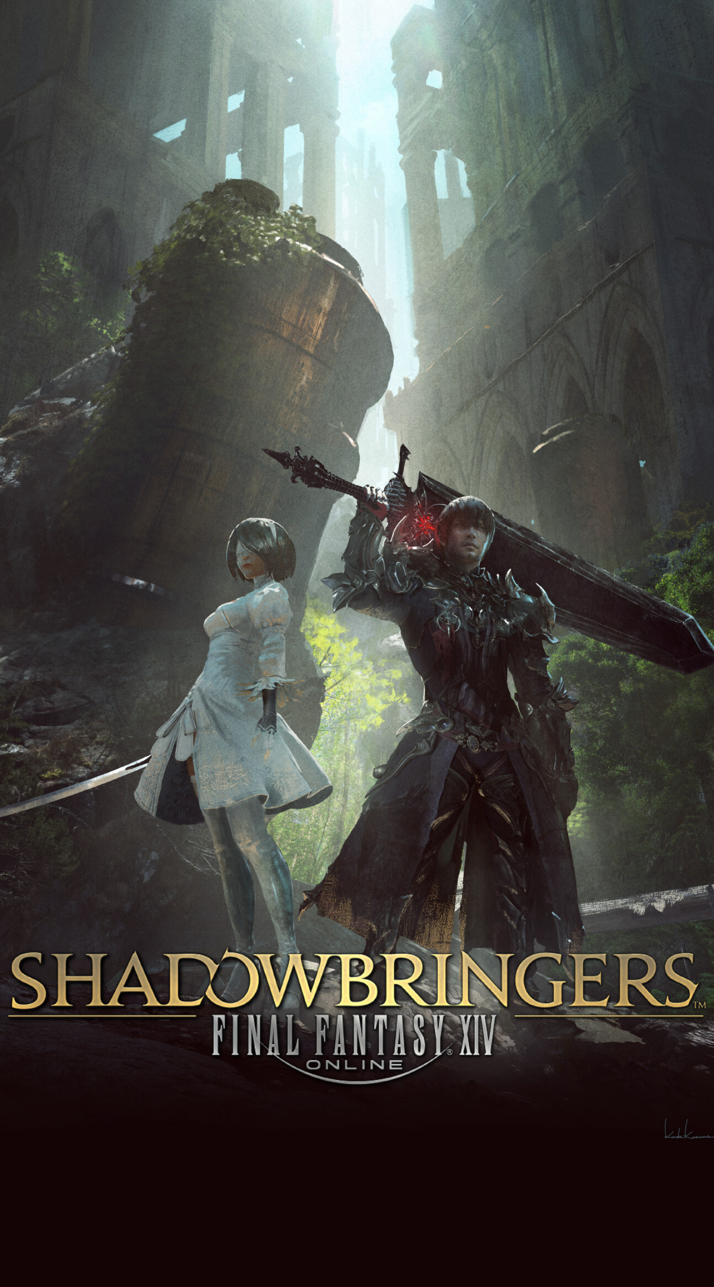Final Fantasy XIV: FFXIV, Shadowbringers, The third expansion pack. 1440x2600 HD Background.