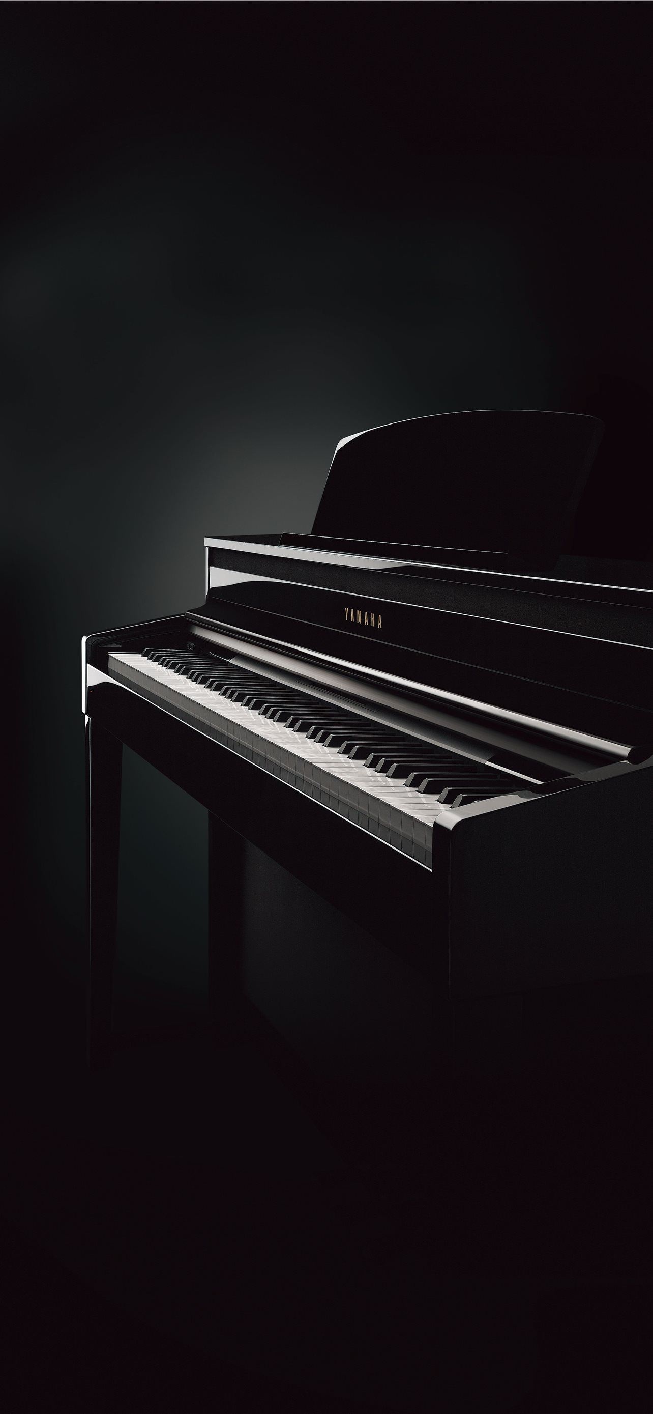 Grand Piano: An instrument, having the strings strung in a horizontal harp-shaped frame, Minimalistic. 1290x2780 HD Wallpaper.