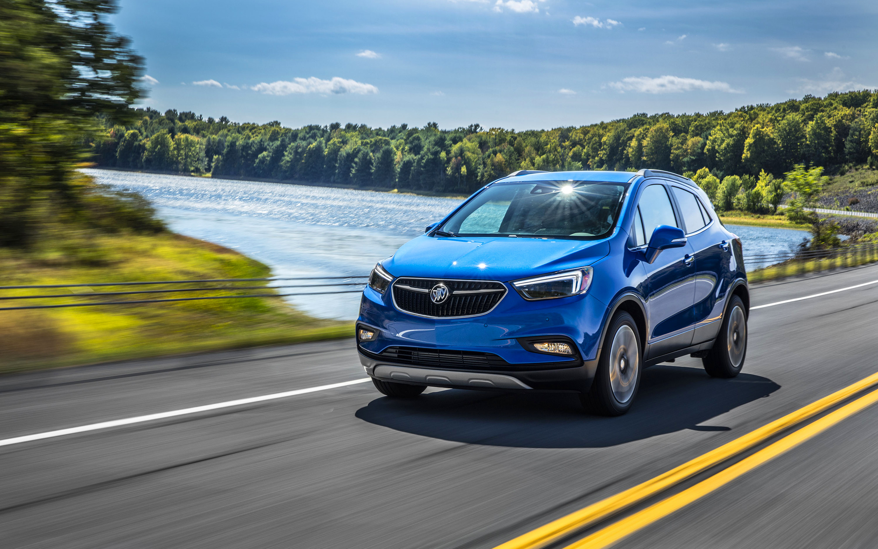 Buick Encore, Blue road encore, High-quality wallpapers, Crossover, 2880x1800 HD Desktop