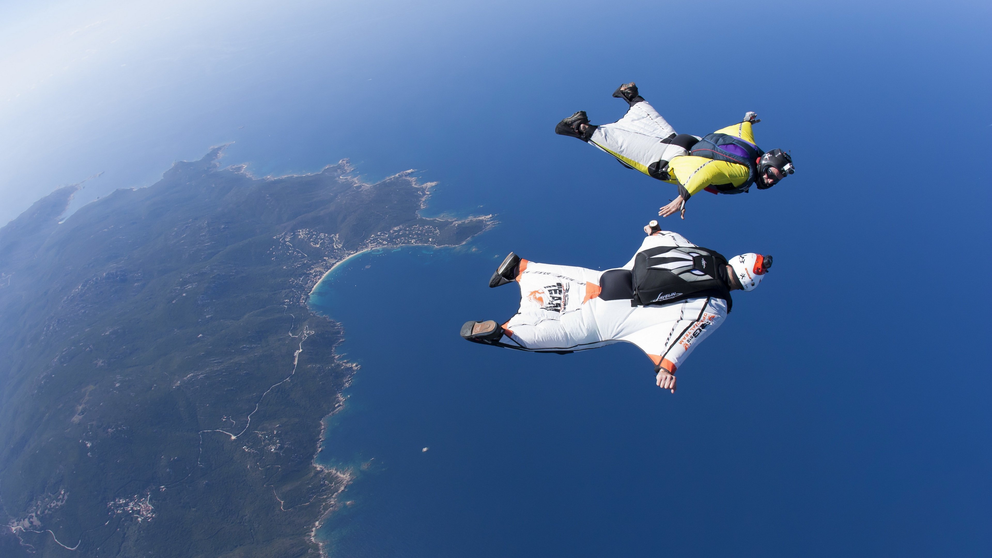 Wingsuit Flying: Tandem wingsuiting, Extreme windsports, Birdman suits. 3840x2160 4K Wallpaper.