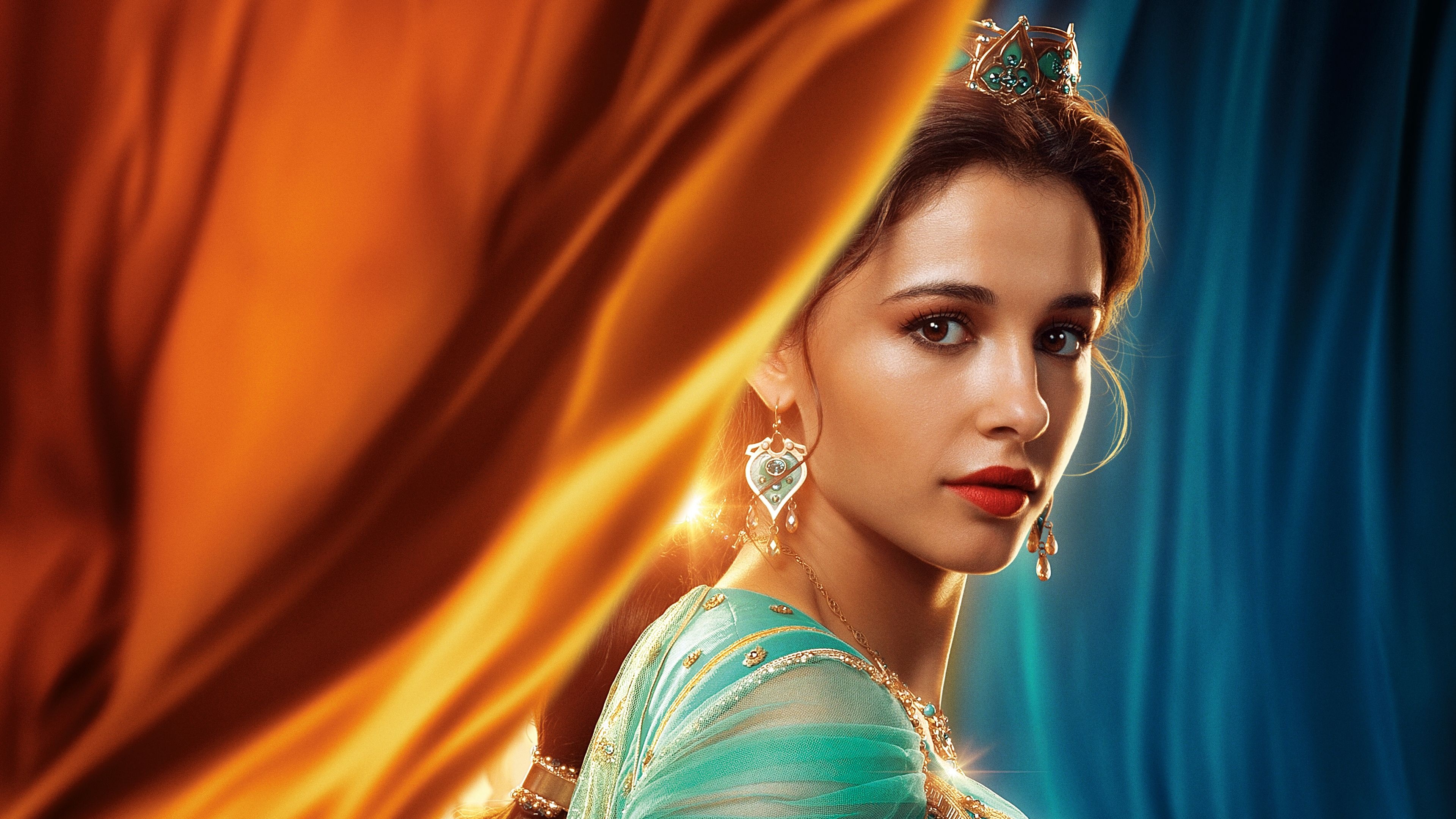 Princess Jasmine, Aladdin 2019, 4K Naomi Scott, 3840x2160 4K Desktop