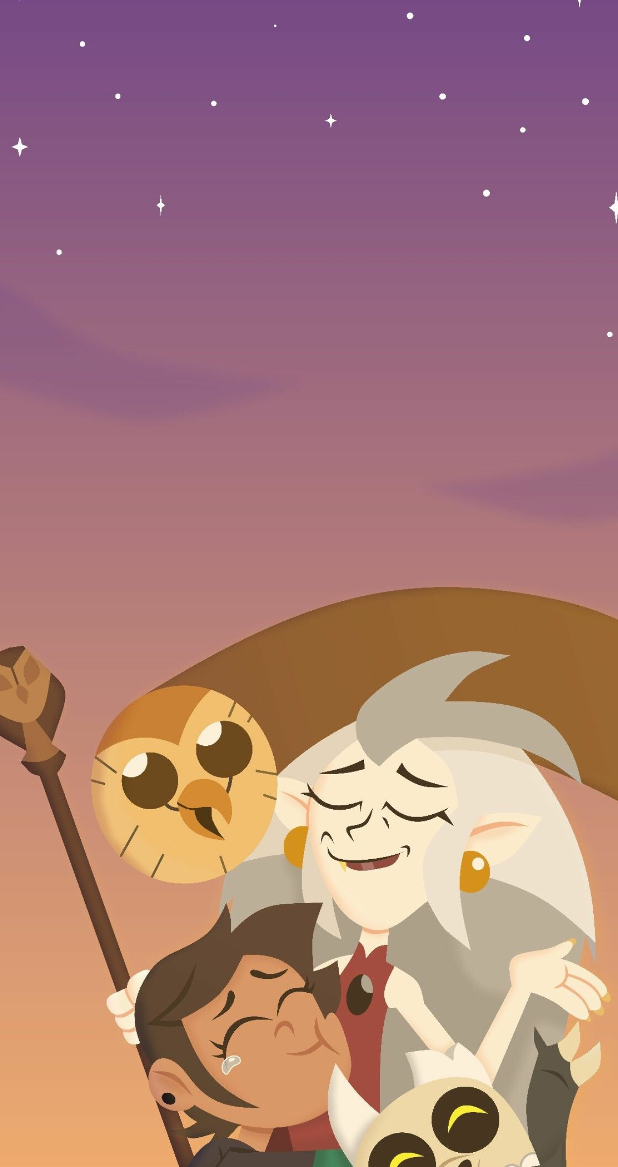 The Owl House characters, Cute cartoon creatures, Whimsical desktop art, Playful animation, 1250x2360 HD Phone