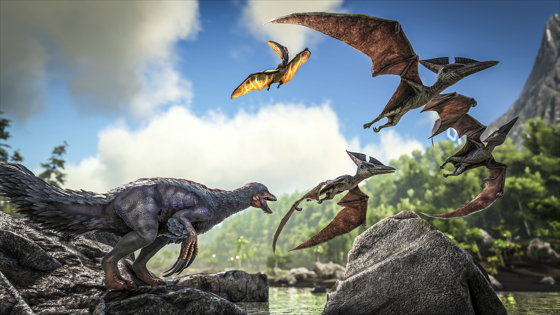 ARK: Survival Evolved: An open world game released in August 2017 using Unreal Engine 4. 1920x1080 Full HD Wallpaper.