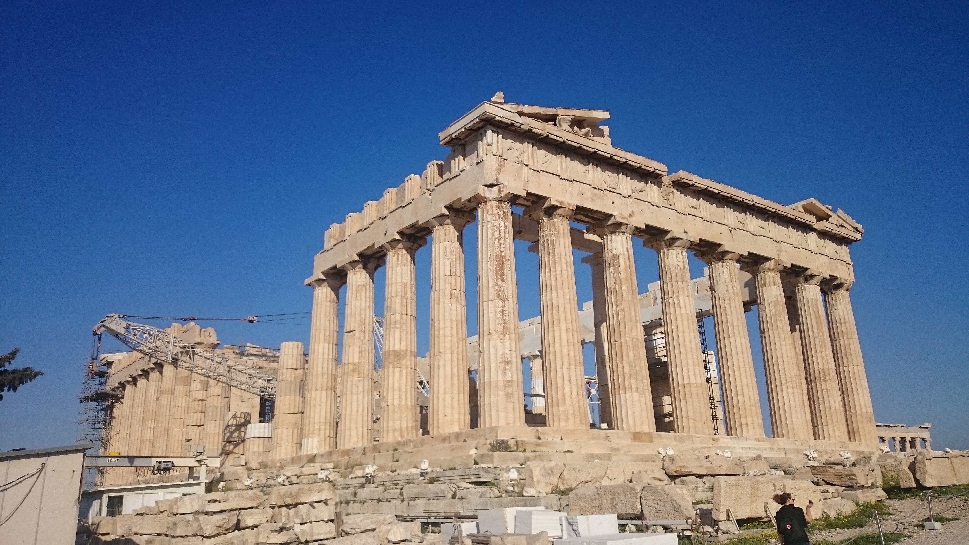 Rear view Parthenon, Historical illustration, World history encyclopedia, Iconic monument, 3840x2160 4K Desktop
