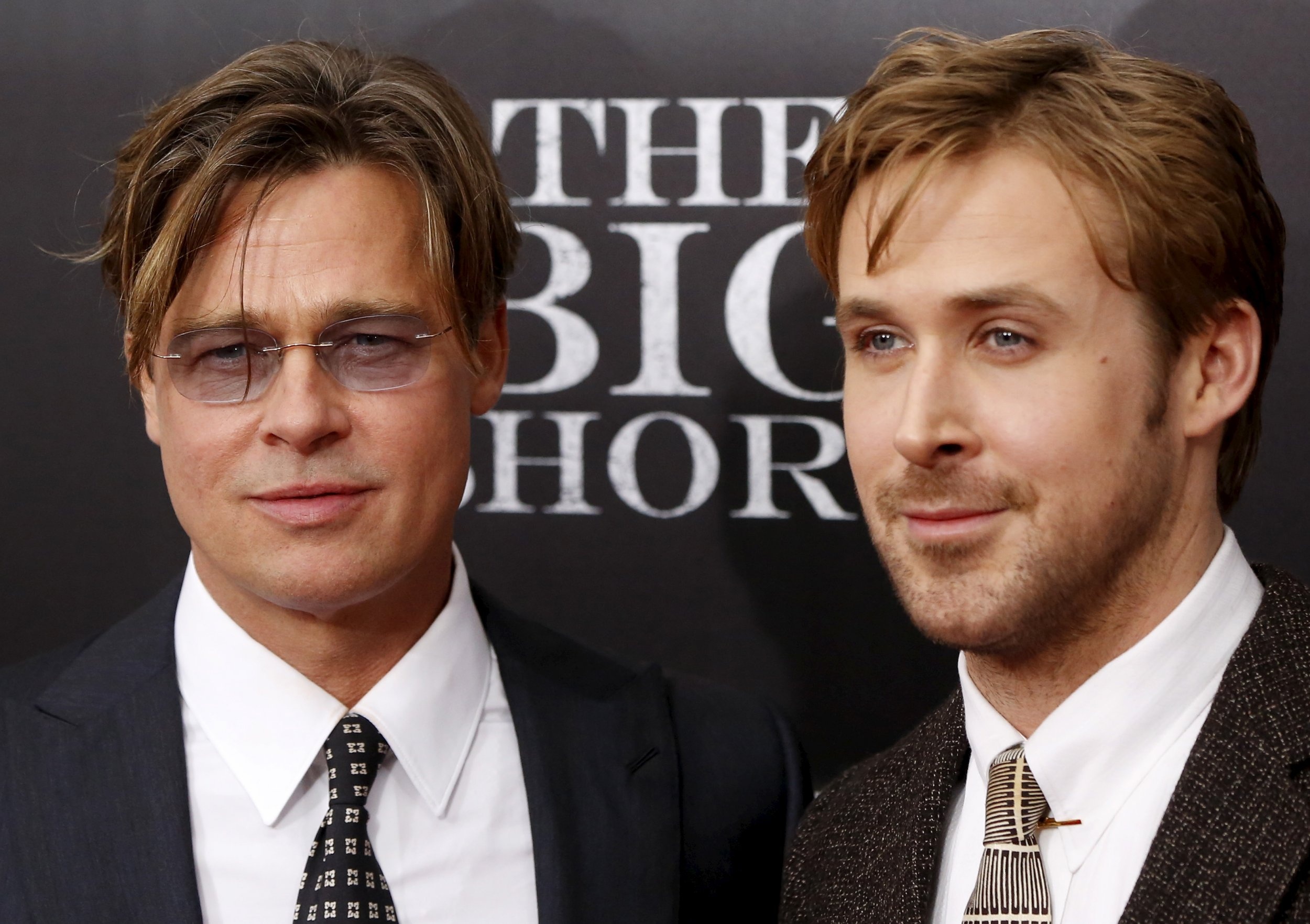 The Big Short: Gosling, Pitt, Award-wining actors. 2500x1770 HD Background.