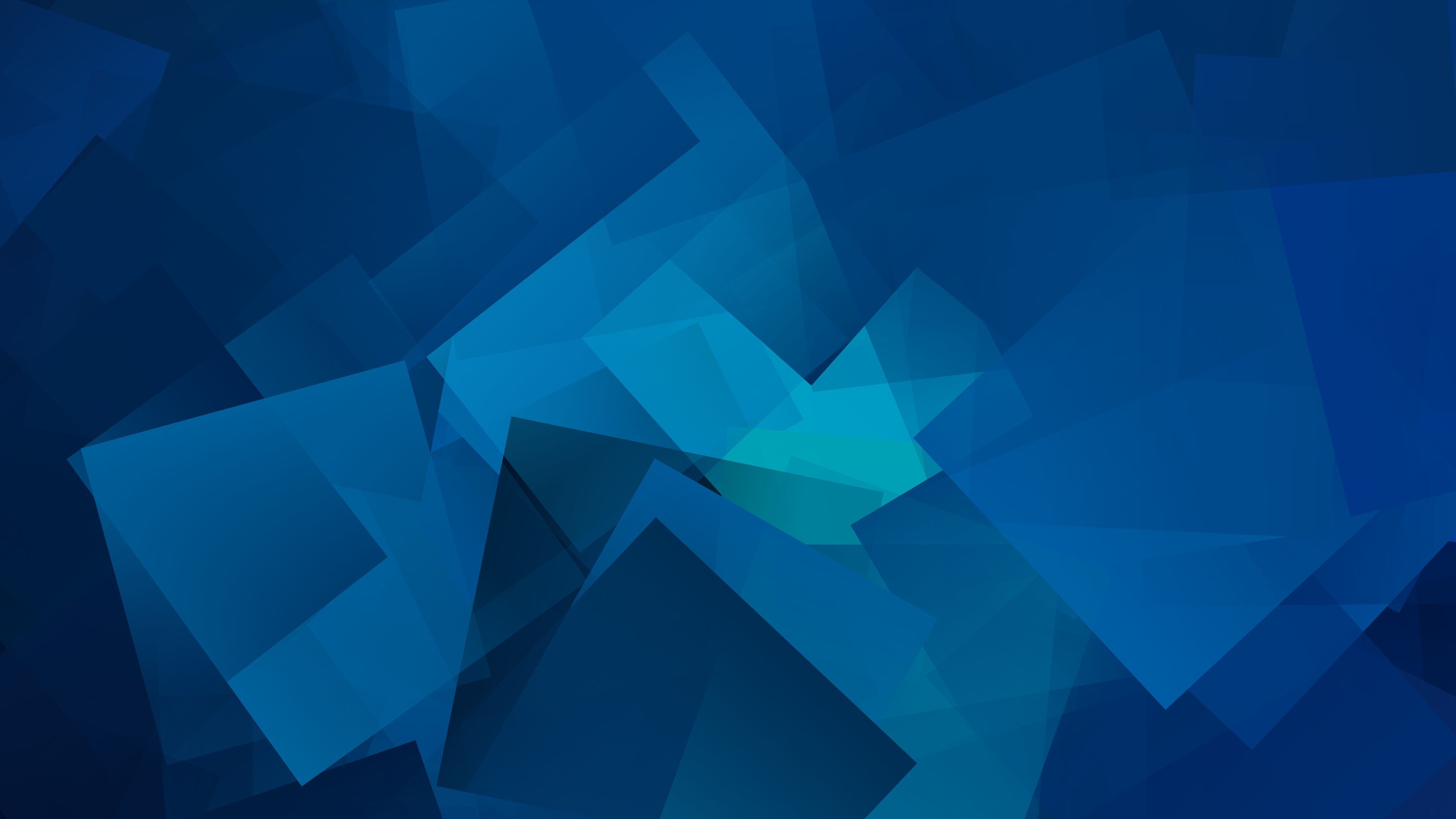 Geometric Abstract: Blue, Rectangles, Squares, Parallel lines. 3840x2160 4K Wallpaper.
