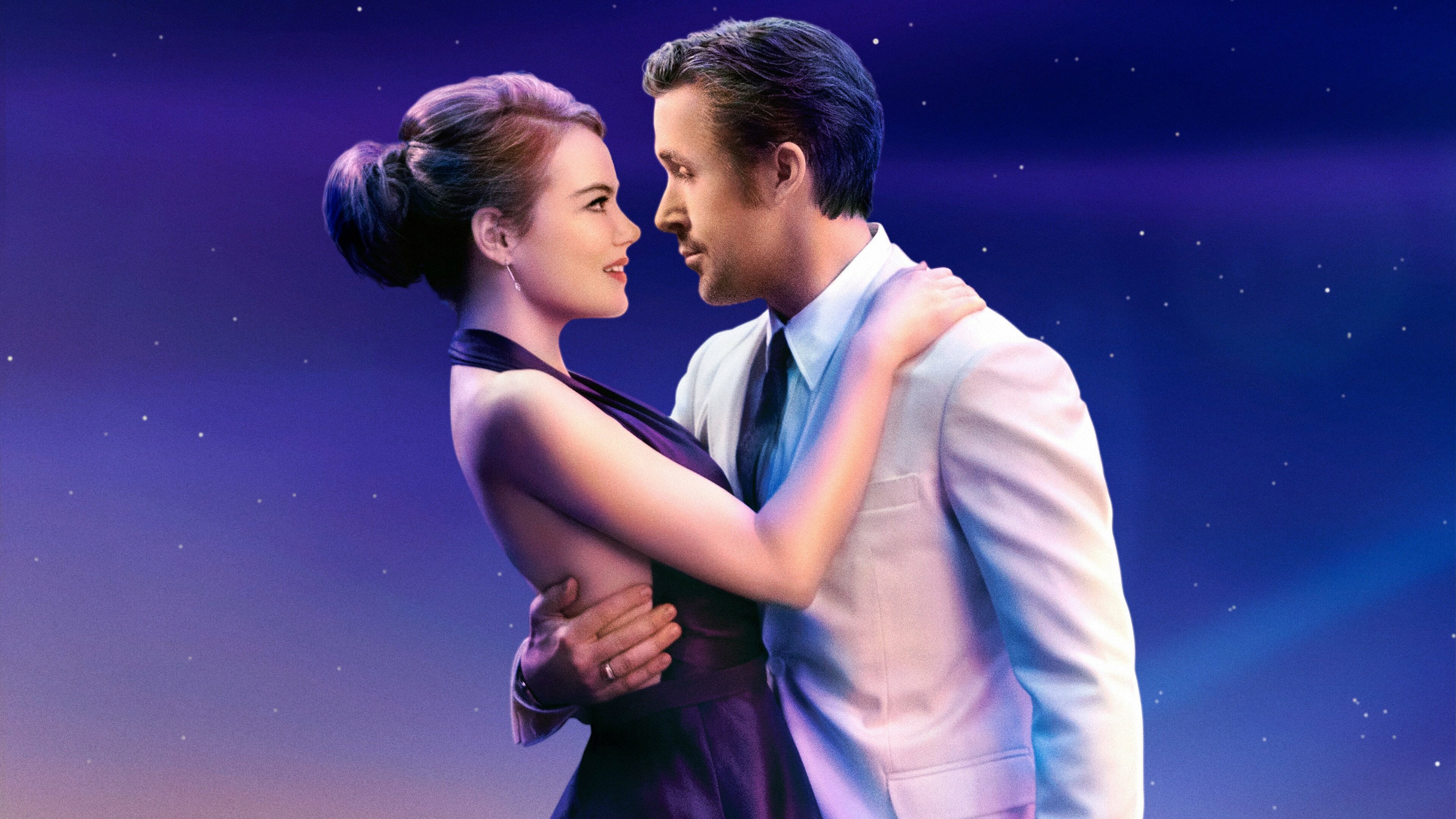 La La Land: When Sebastian, a pianist, and Mia, an actress, follow their passion and achieve success in their respective fields, they find themselves torn between their love for each other and their careers, Musical comedy. 3840x2160 4K Background.
