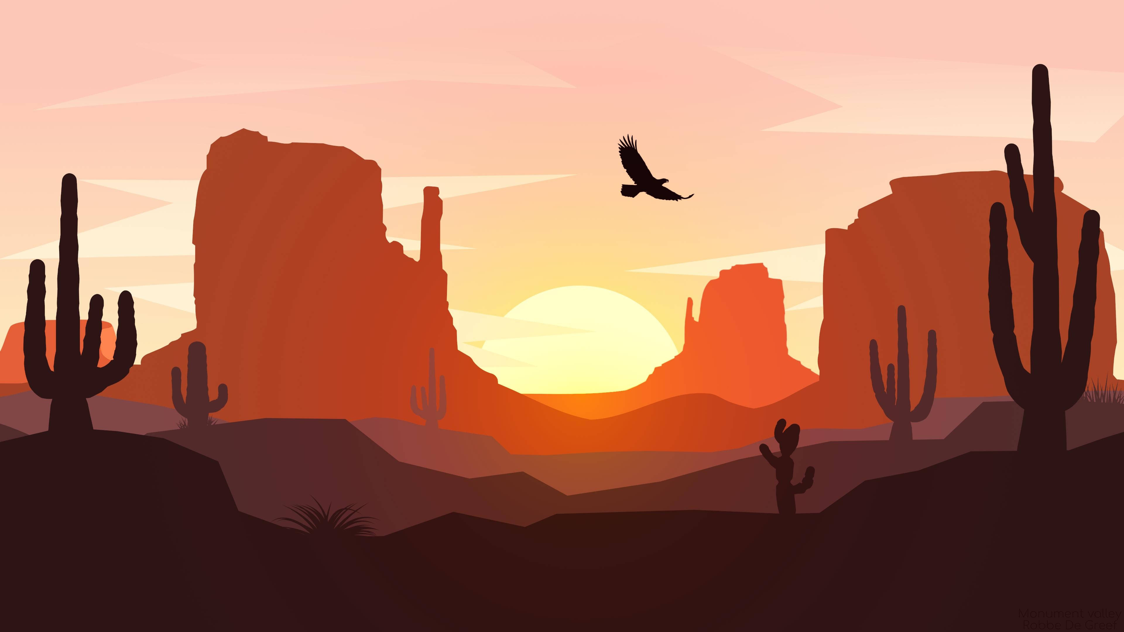 Monument Valley sunset wallpapers, Top free backgrounds, Breathtaking landscapes, Nature's masterpiece, 3840x2160 4K Desktop